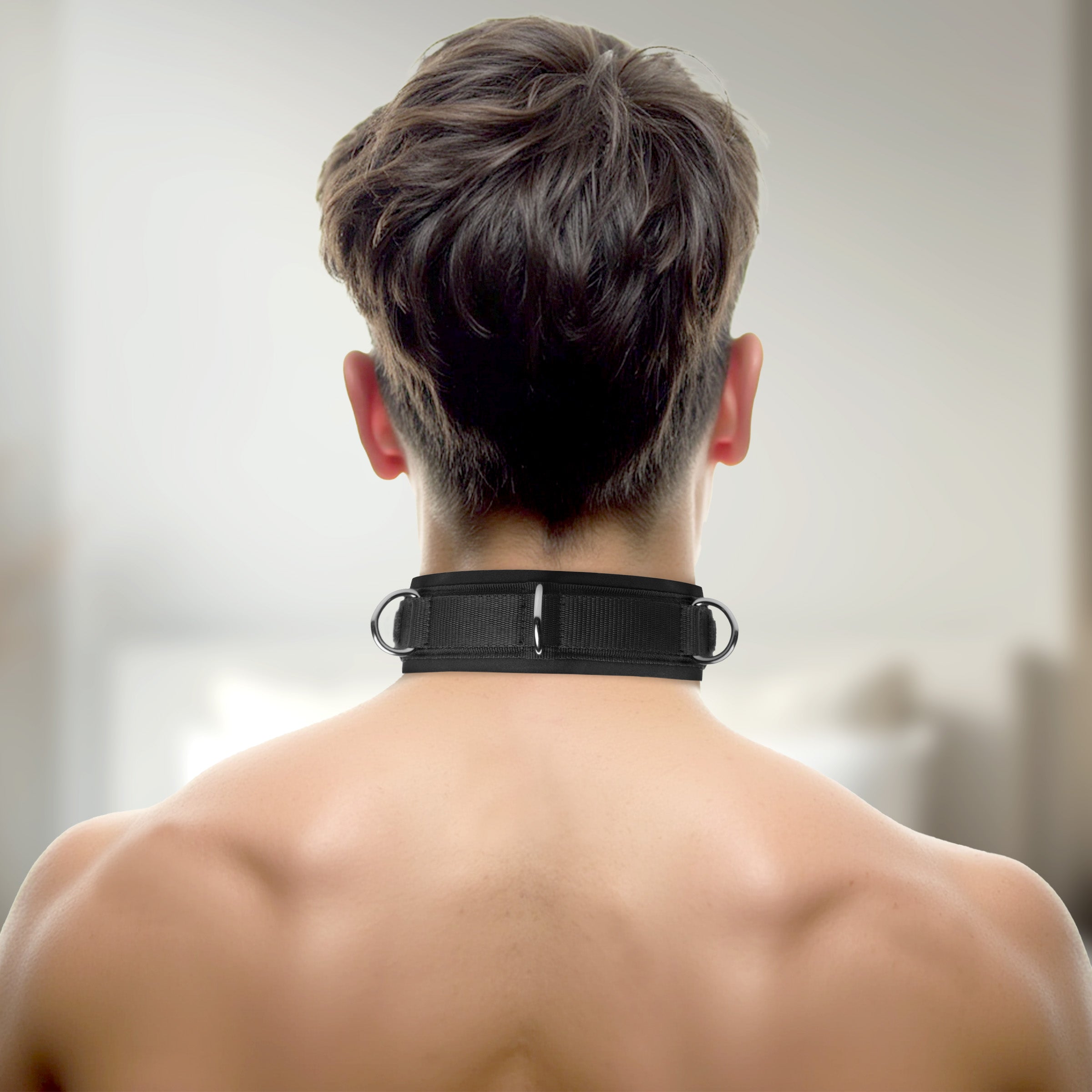 Neoprene Bondage Collar with D-Rings