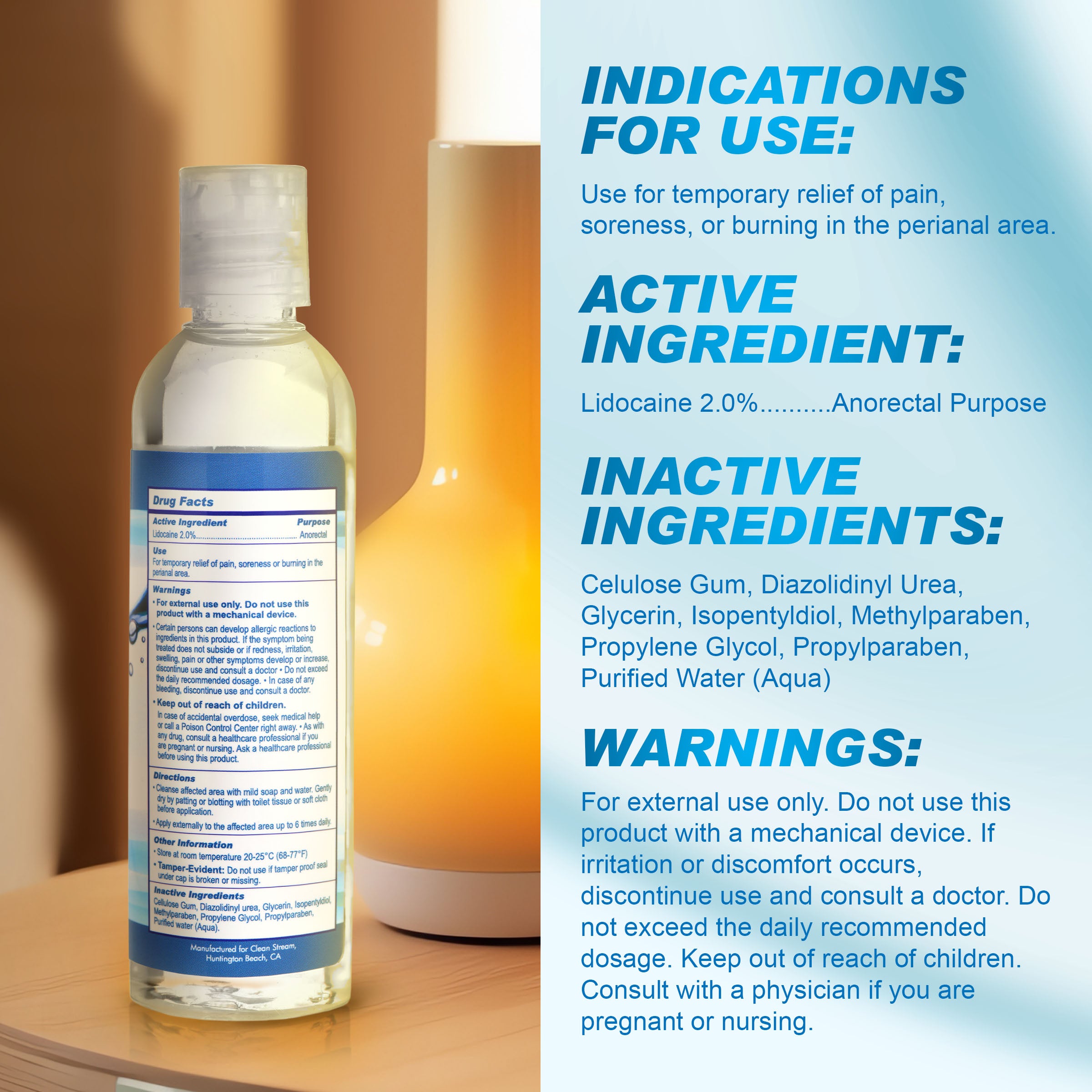 CleanStream Relax Desensitizing Anal Lube 4 oz