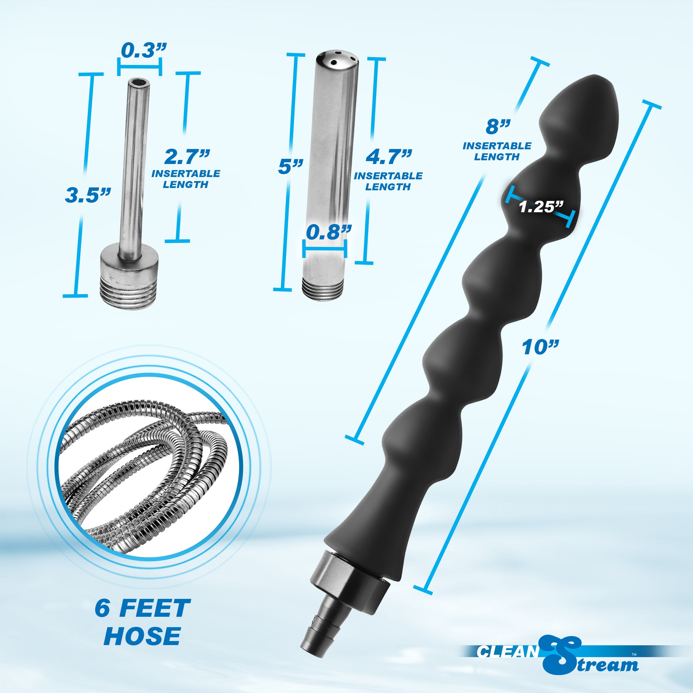 Easy Flow Enema Cleansing Kit with Silicone Attachment