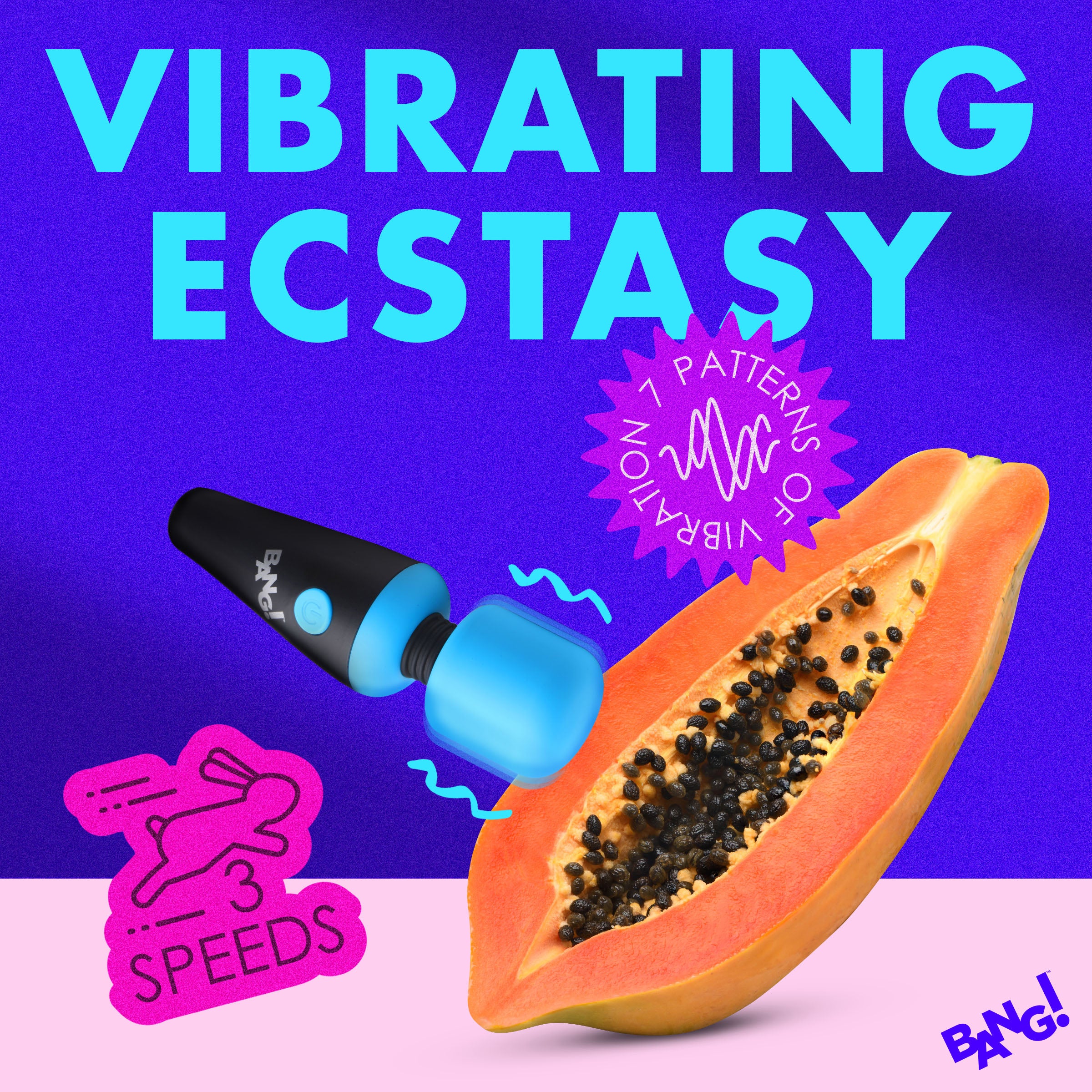 10X Ultra Powerful Silicone Mini Wand - Blue