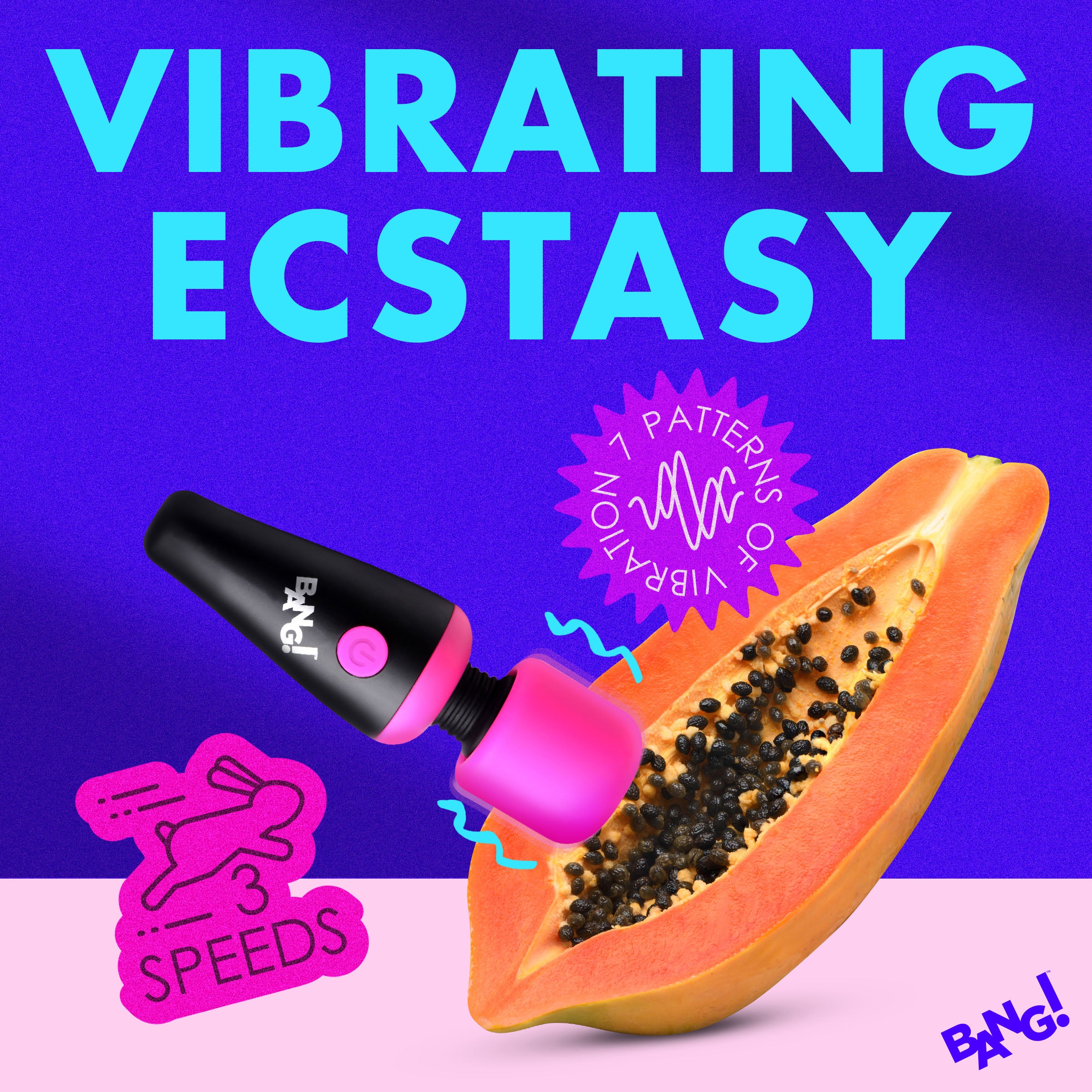 10X Ultra Powerful Silicone Mini Wand - Pink