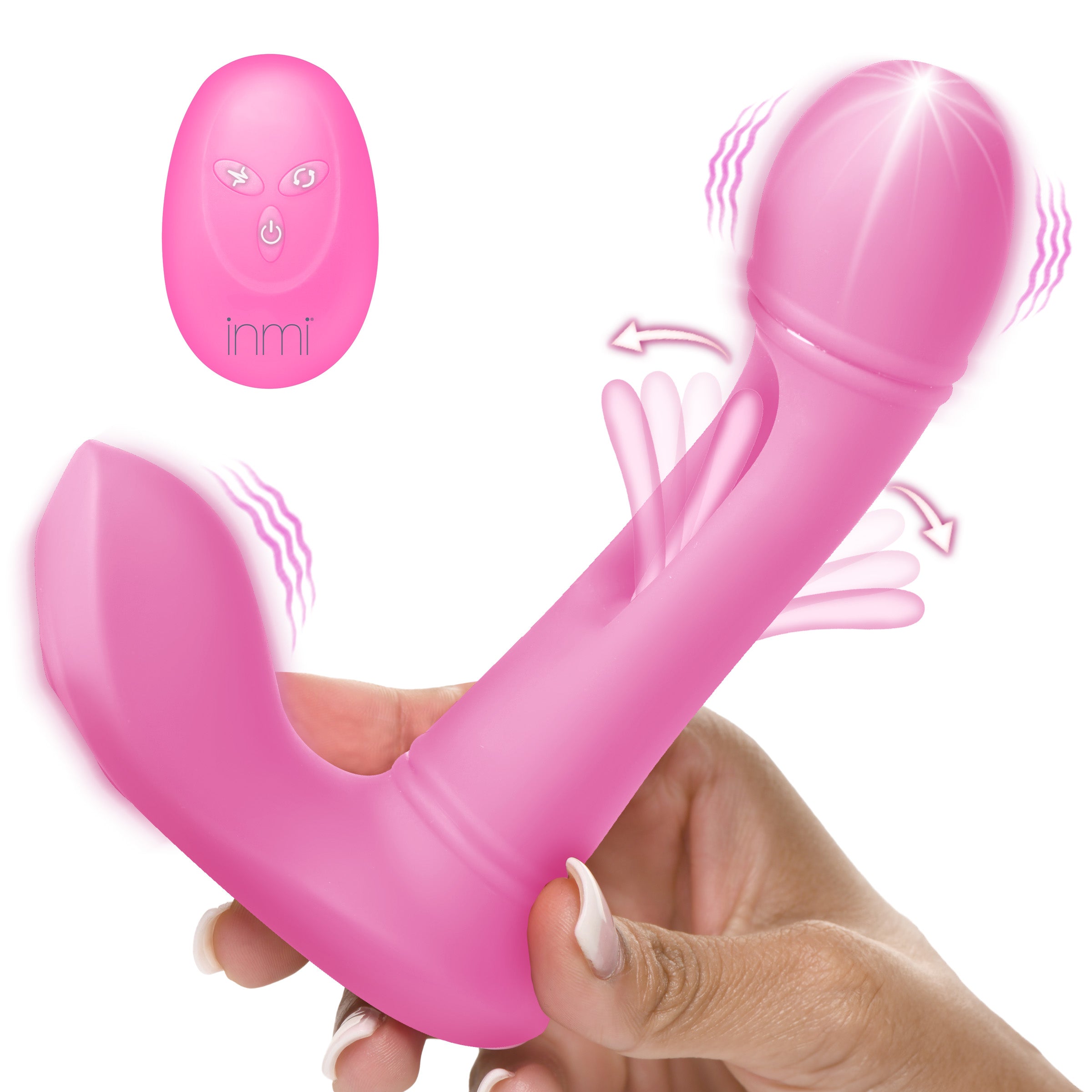 Silicone Flicking G-Spot Vibrator - Pink