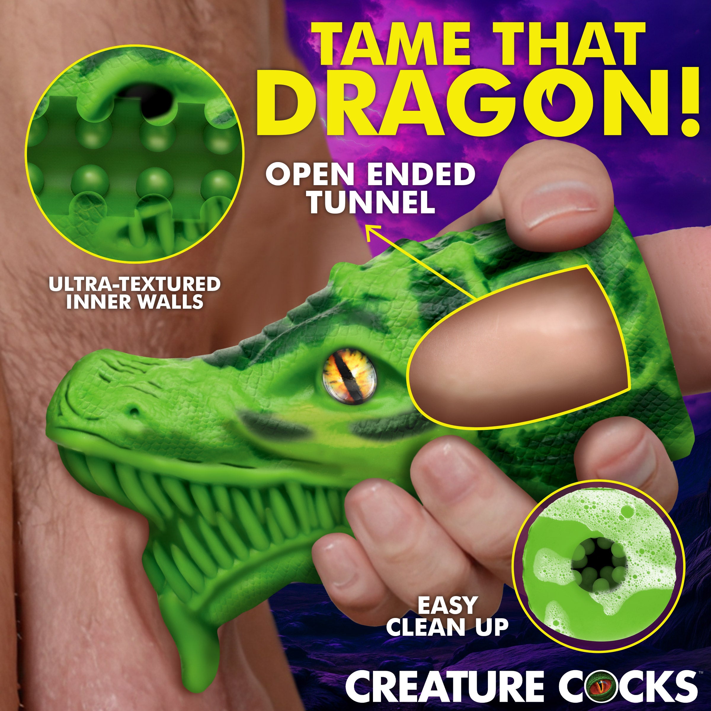 Dragon Tamer Silicone Stroker - Green