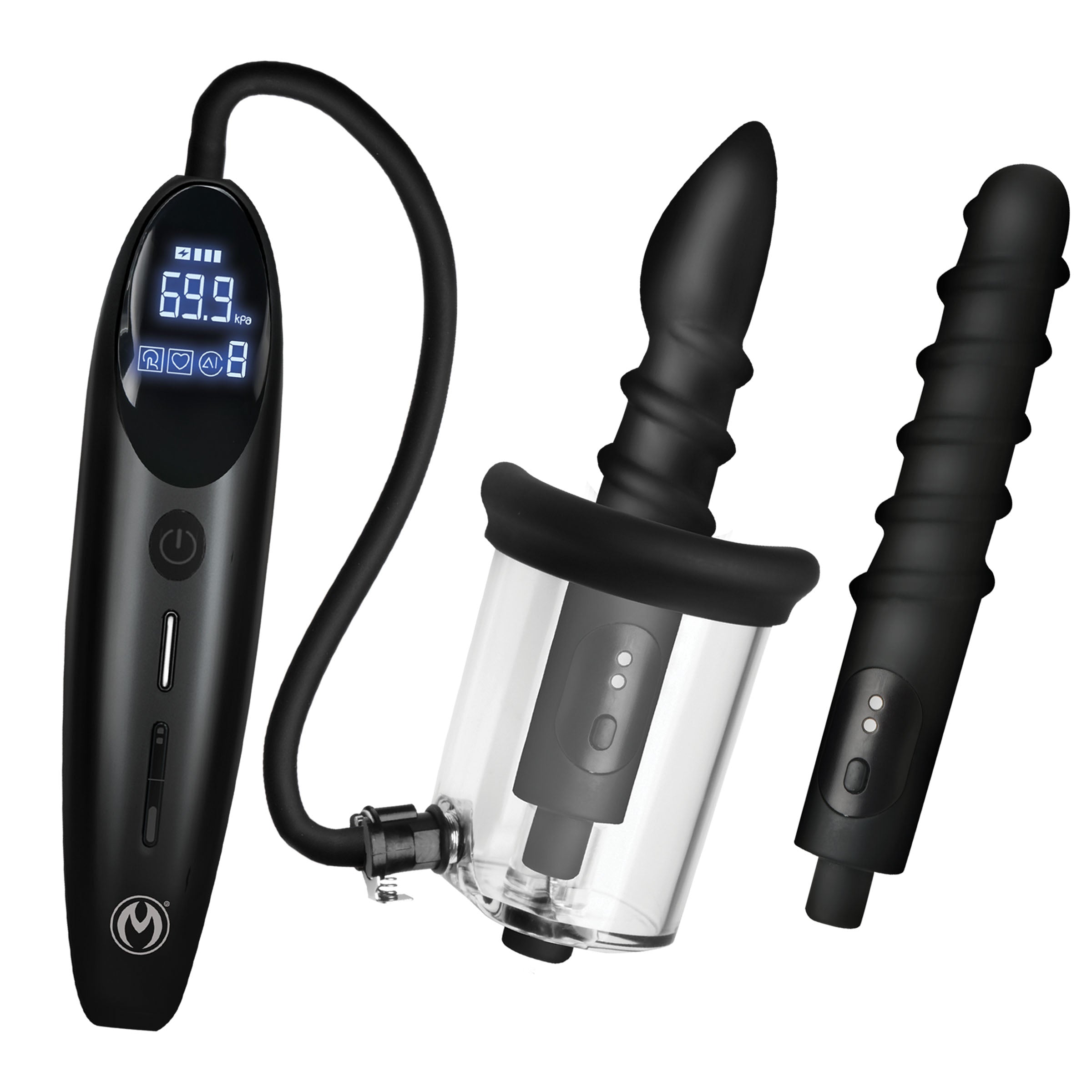 Rosebud Driller Deluxe Set Vibrating Silicone Rosebud Pump