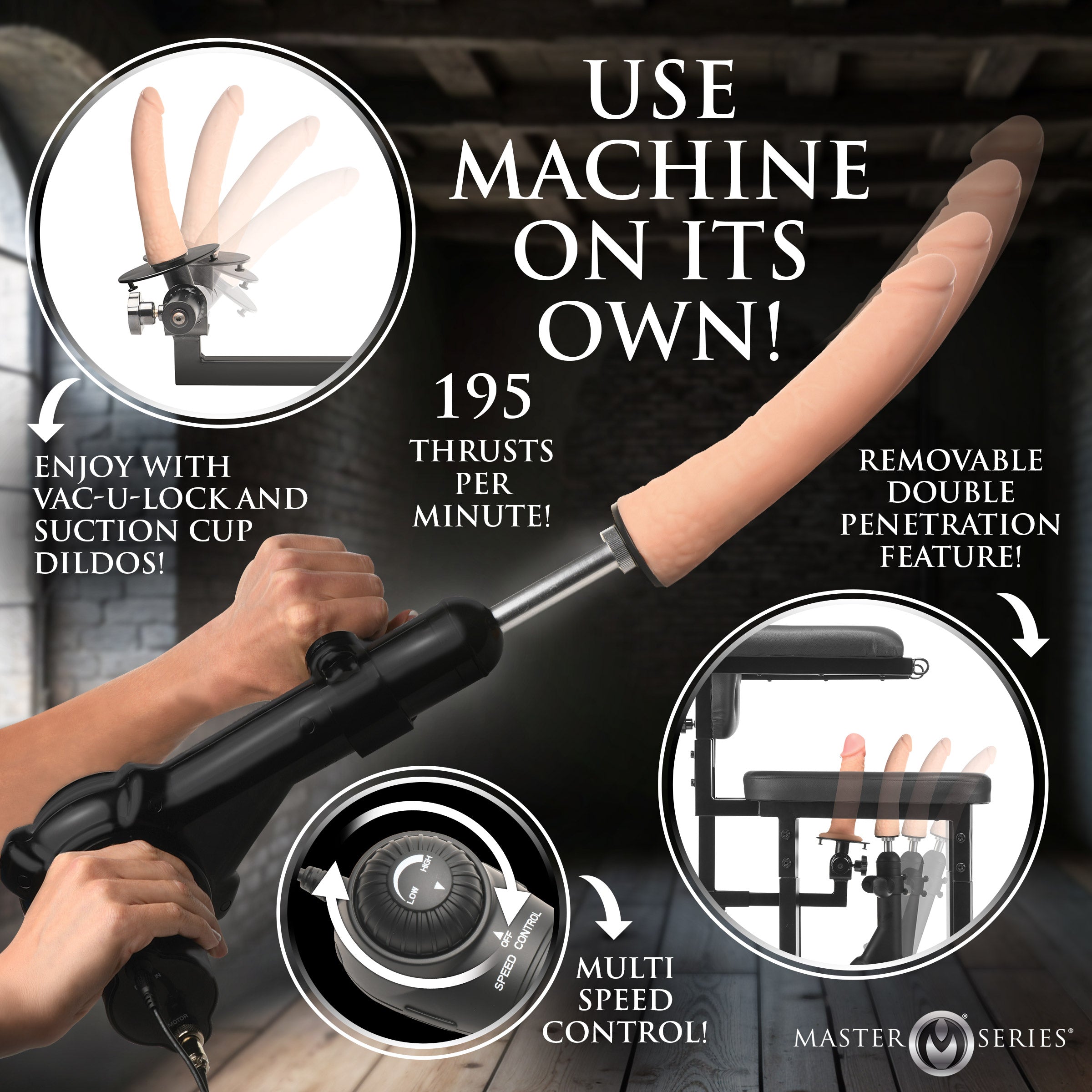 Enforcer Chair with Sex Machine