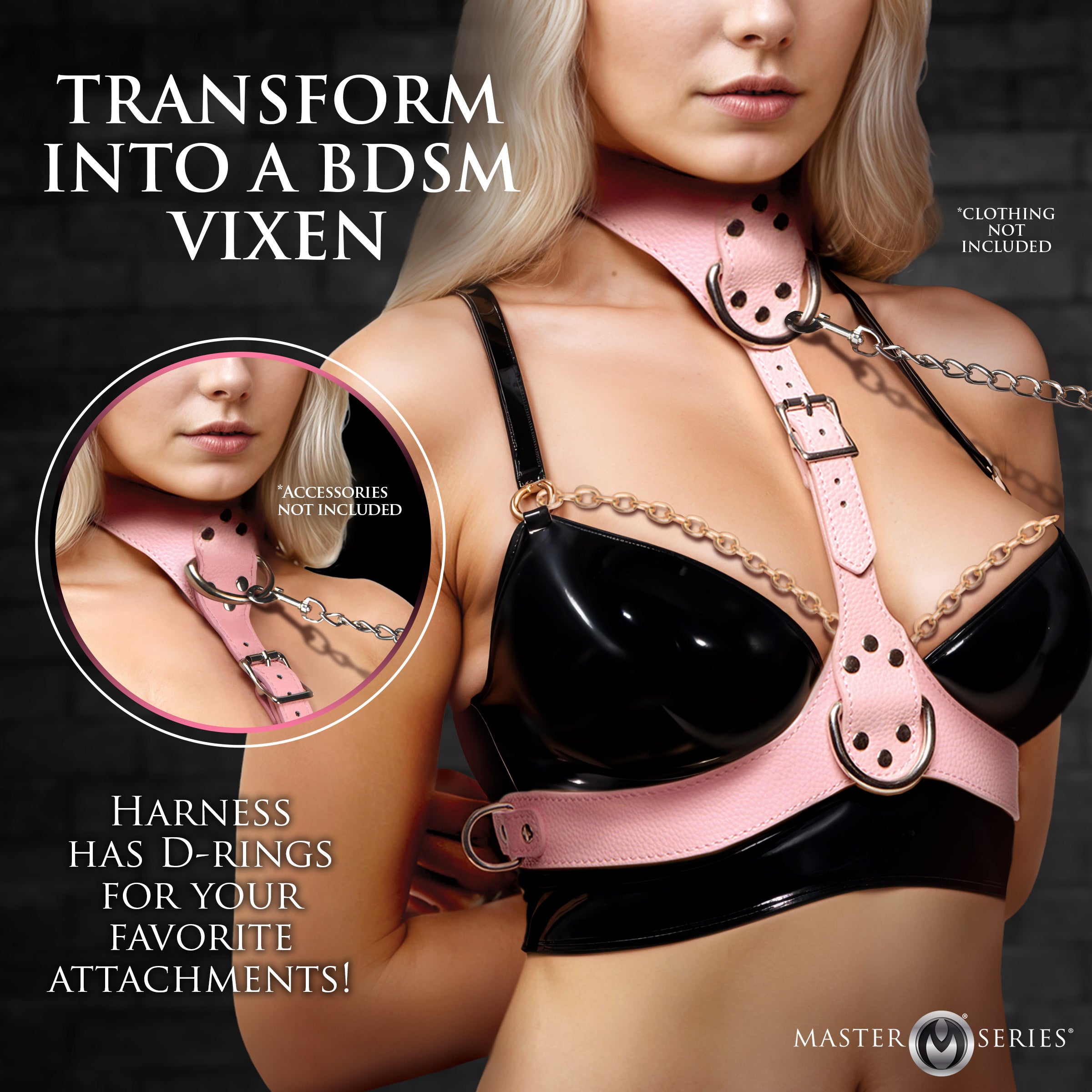 Vixen Female Chest Harness - Pink