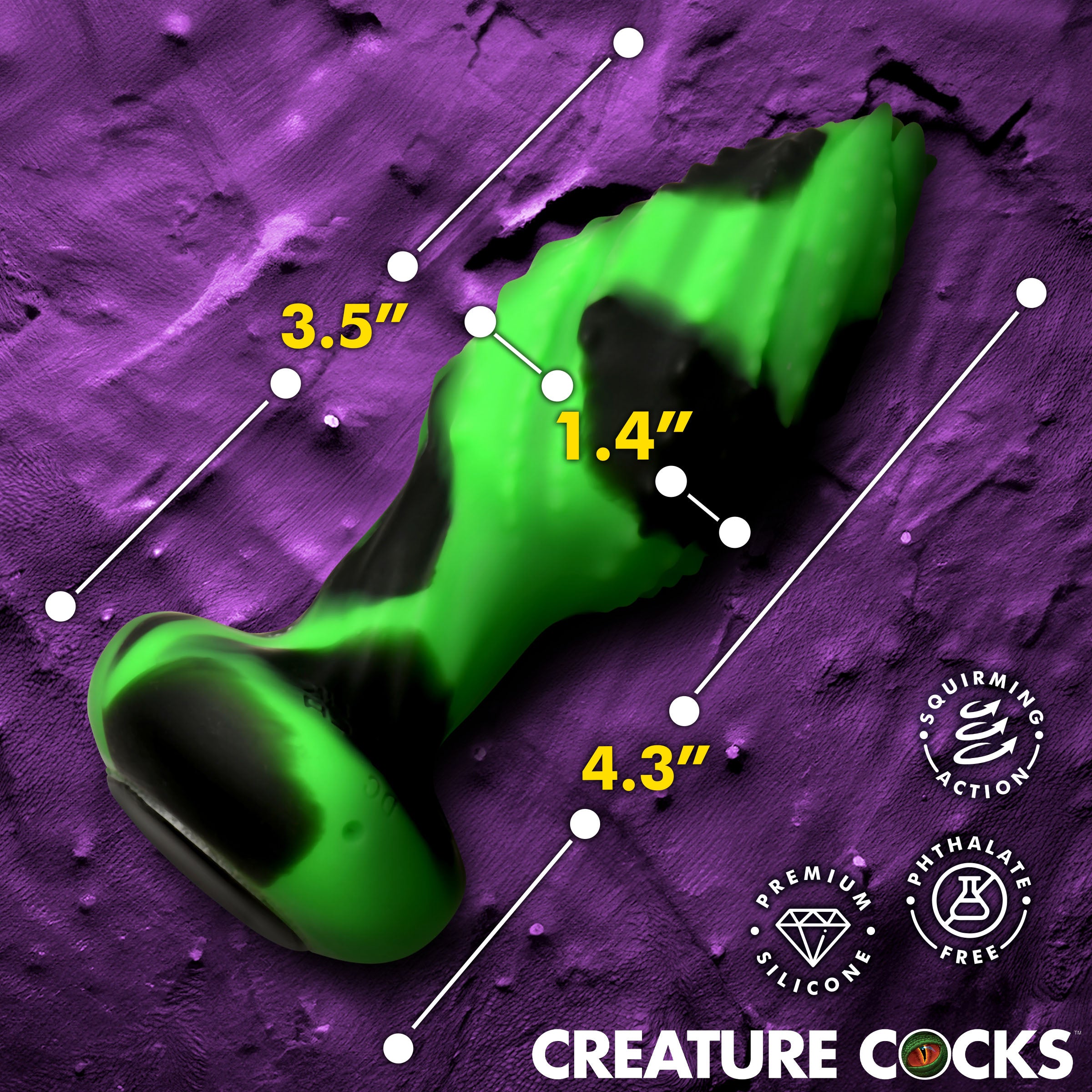 Eye of the Spawn Vibrating & Squirming Silicone Butt Plug