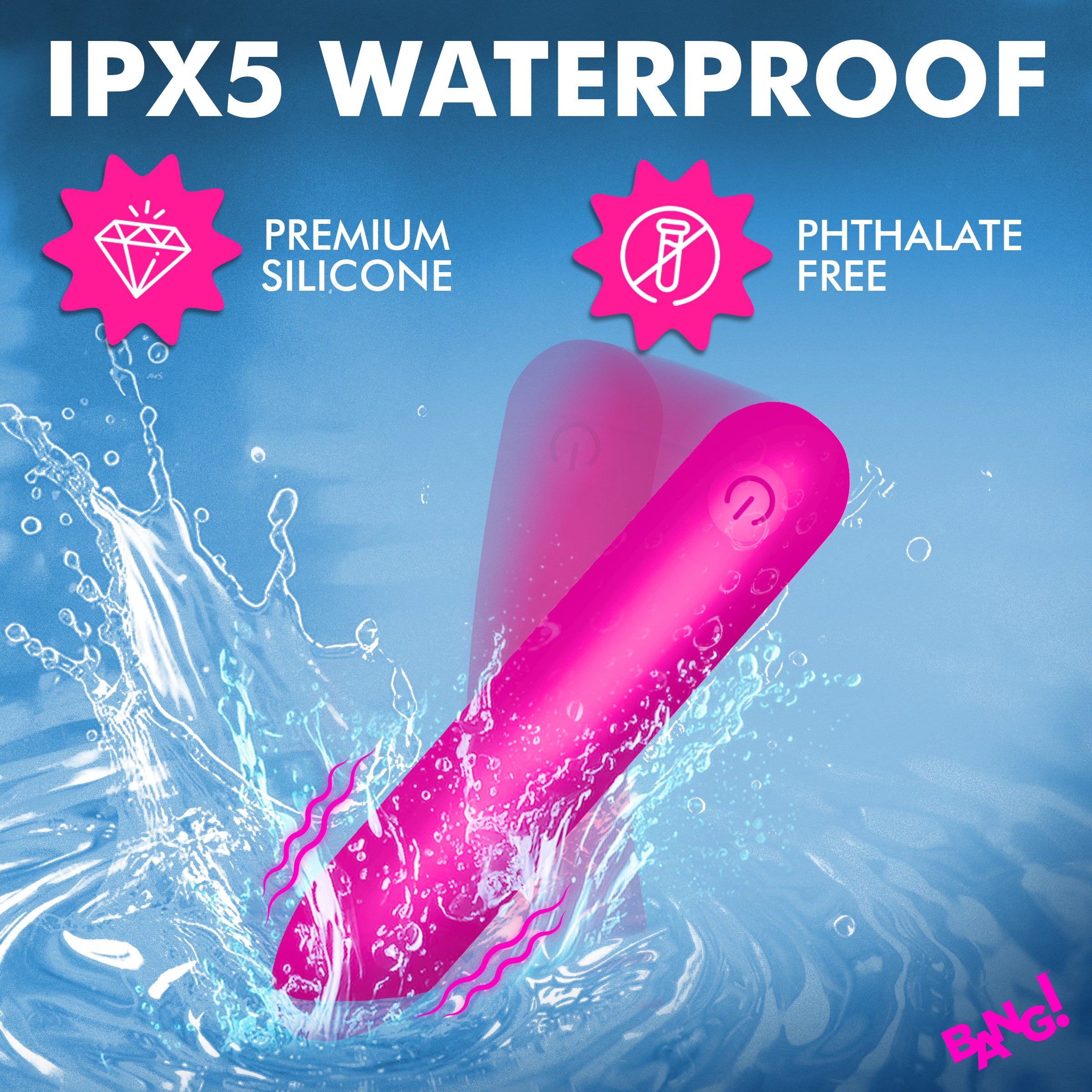 Tapered Flexible Silicone Bullet - Pink