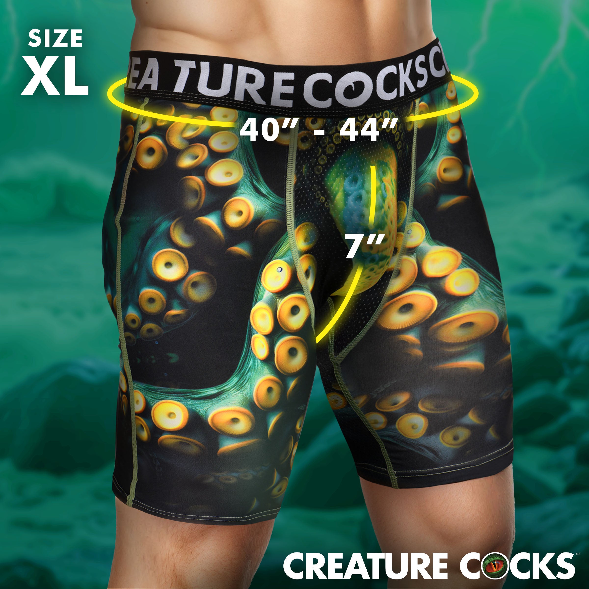 Creature Wear Monstropus Tentacled Monster Boxer Shorts - X-Large