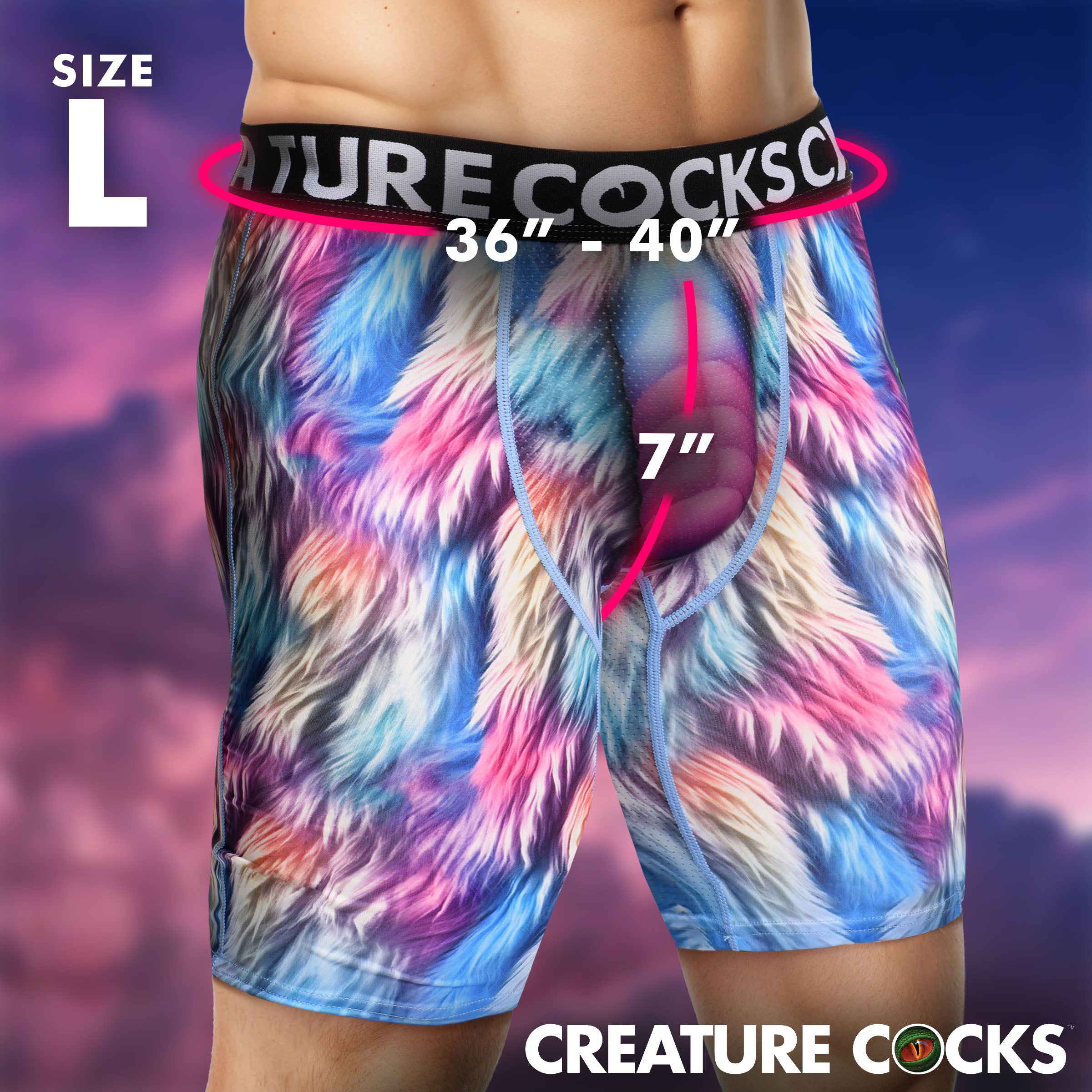 Creature Wear Mystique Unicorn Boxer Shorts - Large