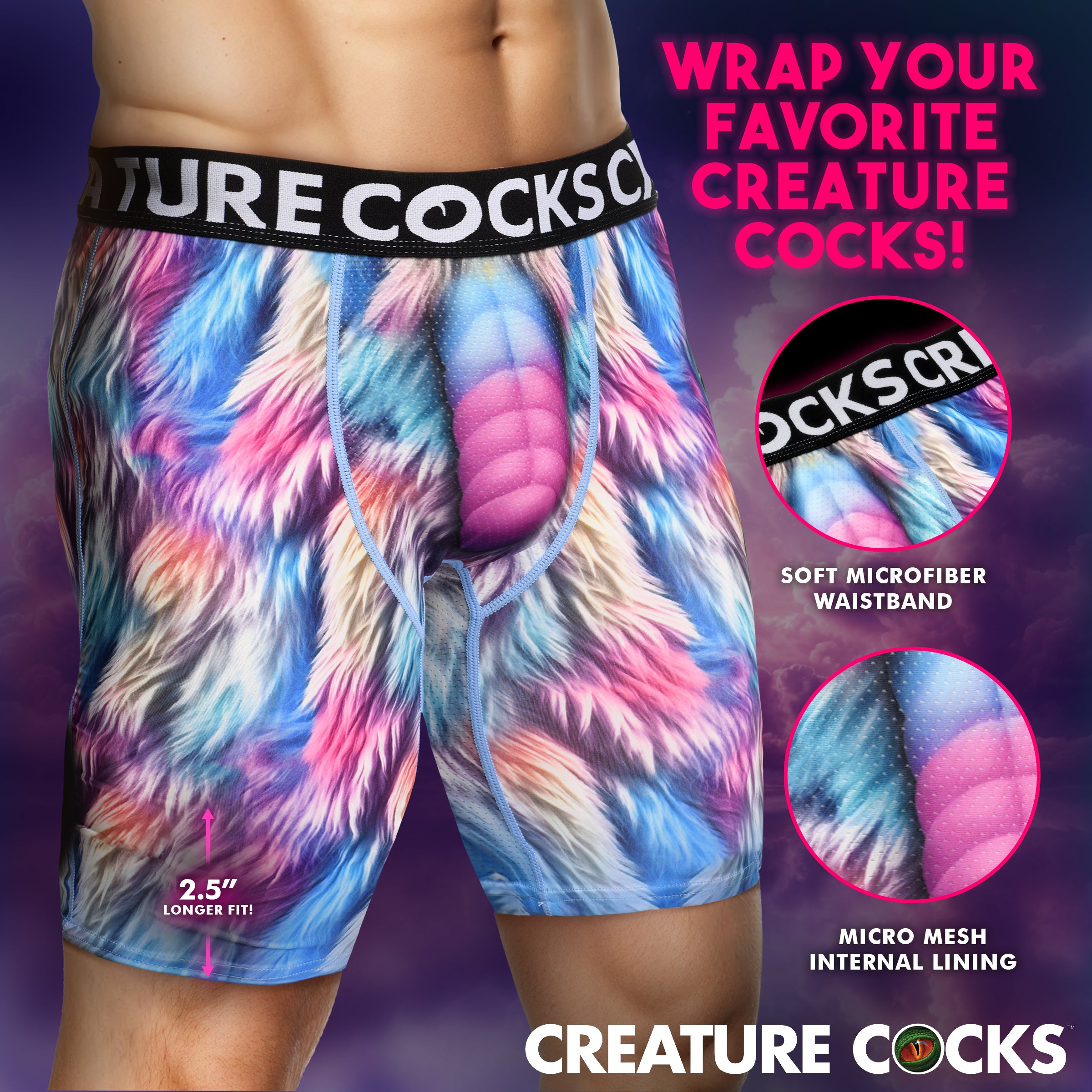 Creature Wear Mystique Unicorn Boxer Shorts - X-Large