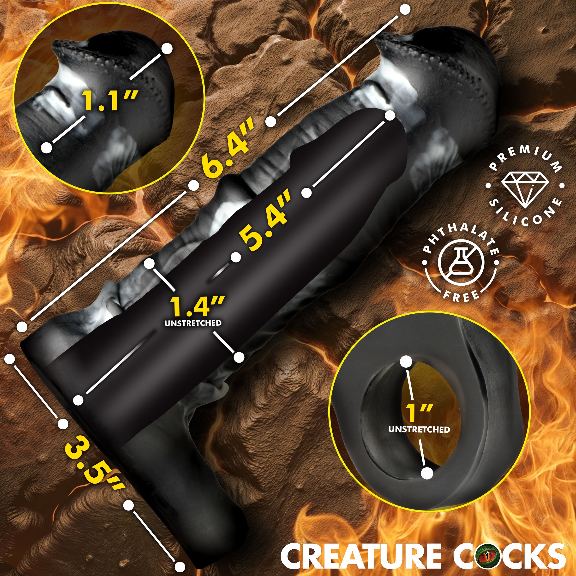 Stallion 1" Silicone Penis Extension