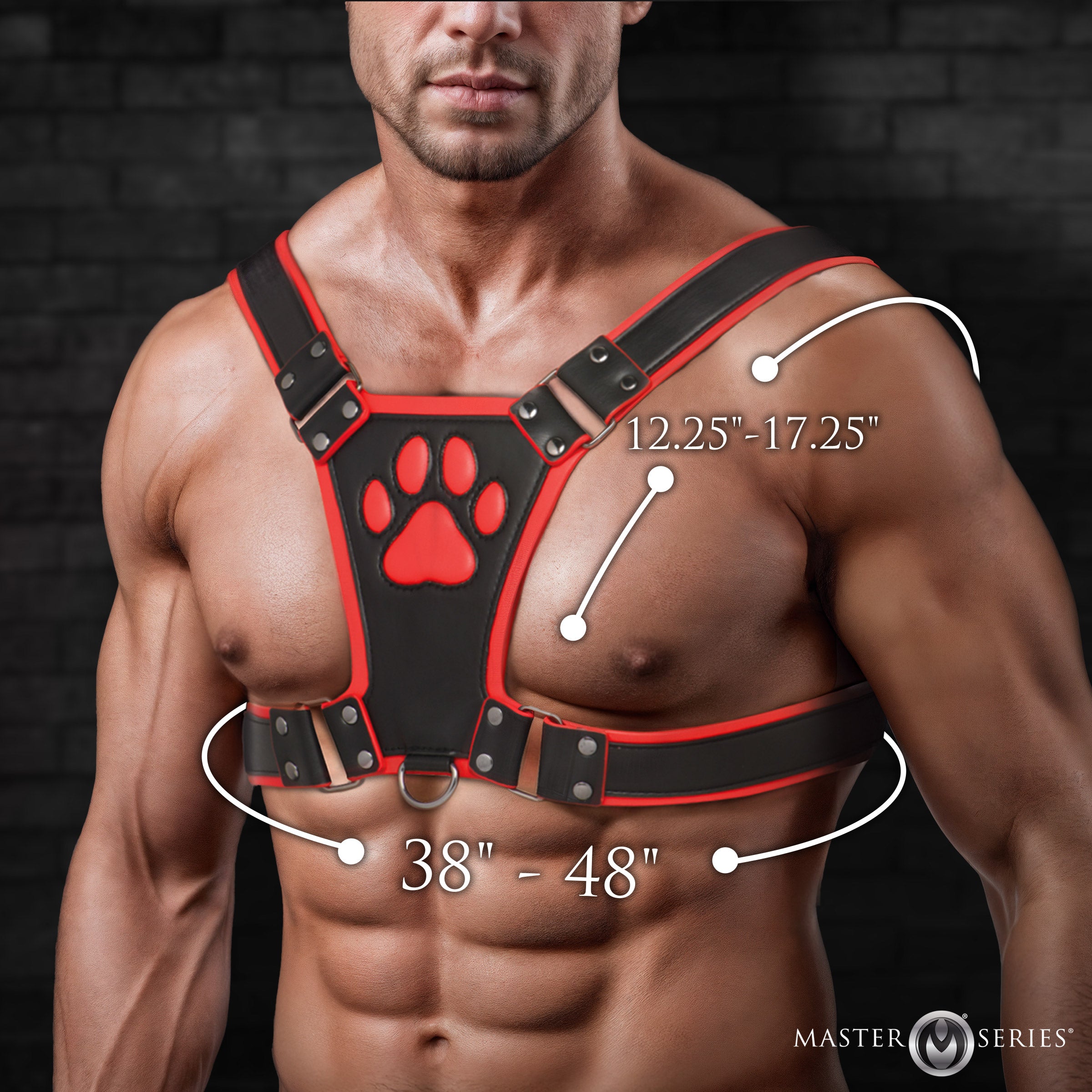 Alpha Pup Bulldog Harness - Red