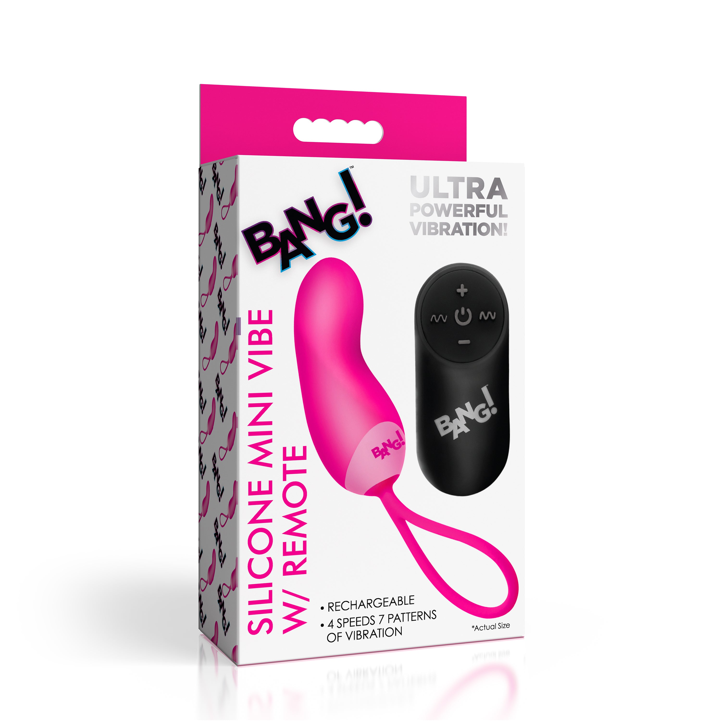Silicone Mini Vibe w/ Remote - Pink