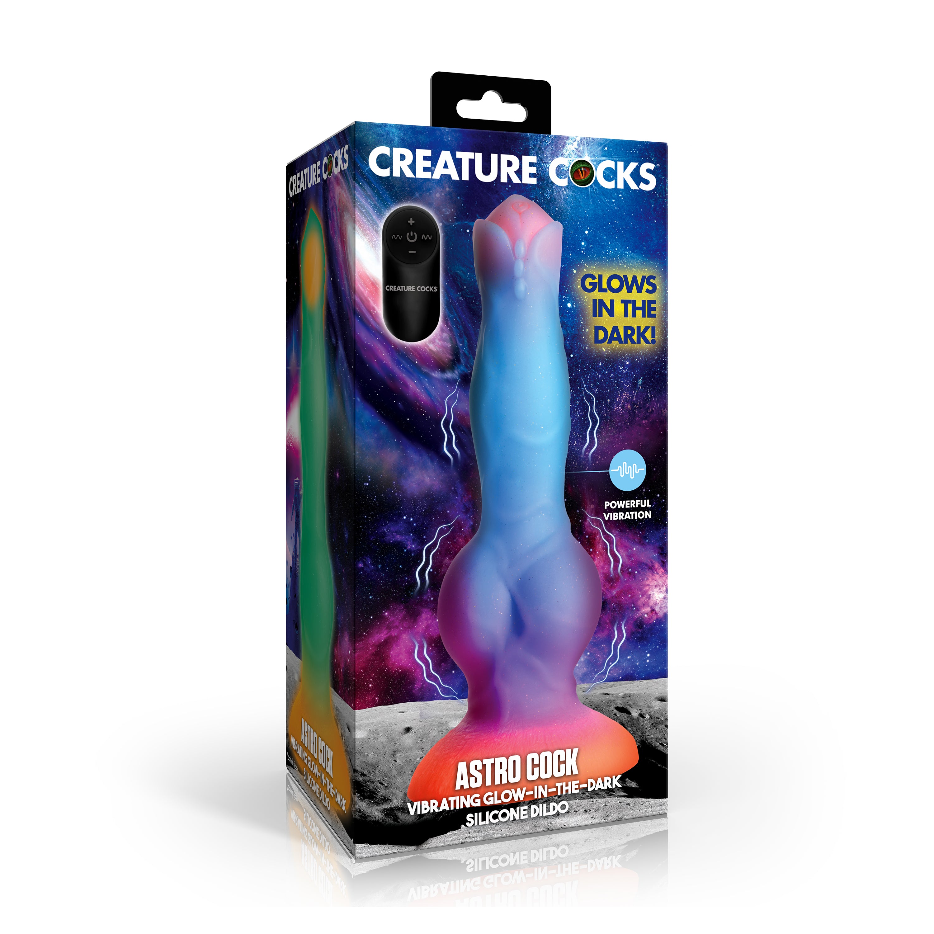 Astro Cock Vibrating Glow-in-the-Dark Silicone Dildo