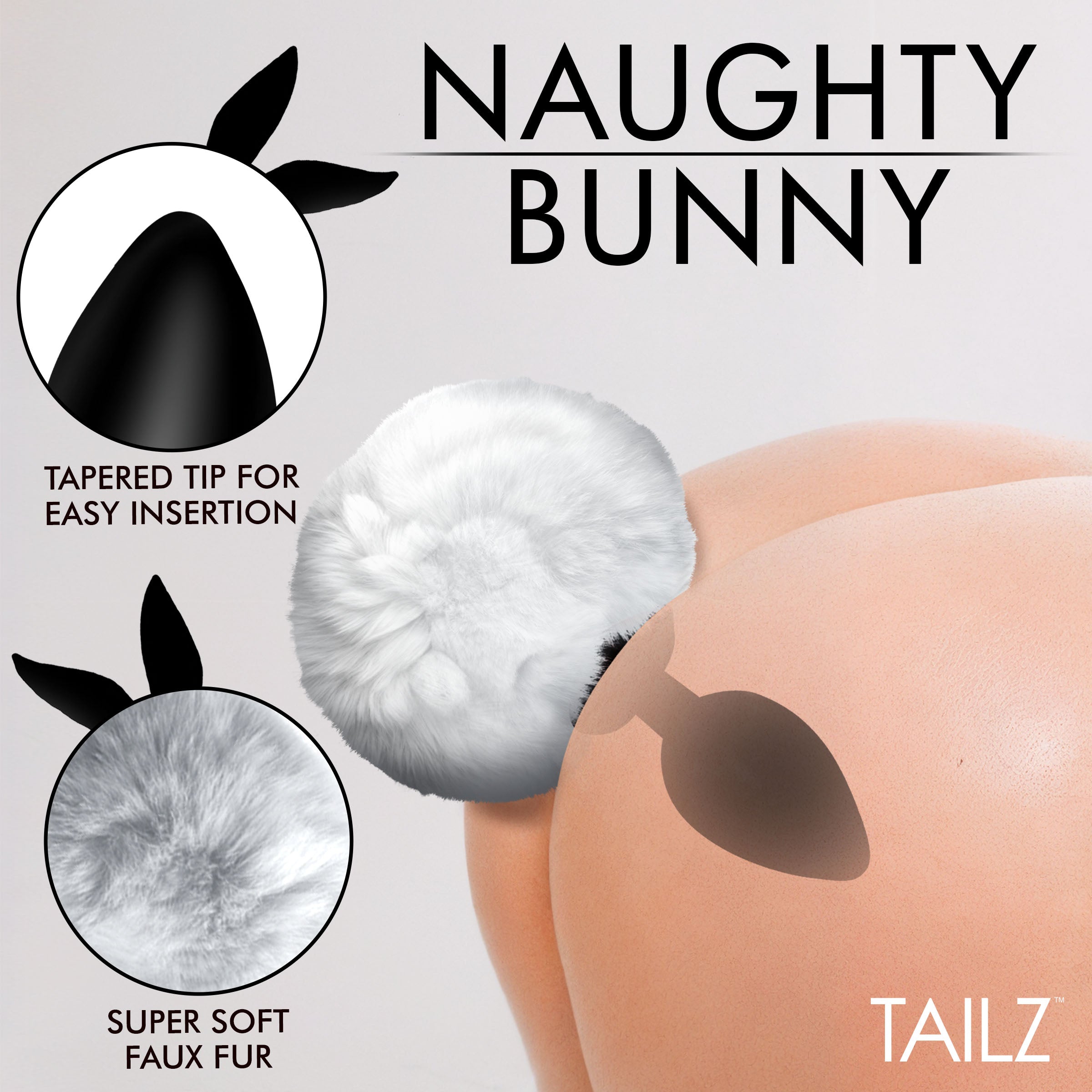 Fluffy Bunny Tail Silicone Plug