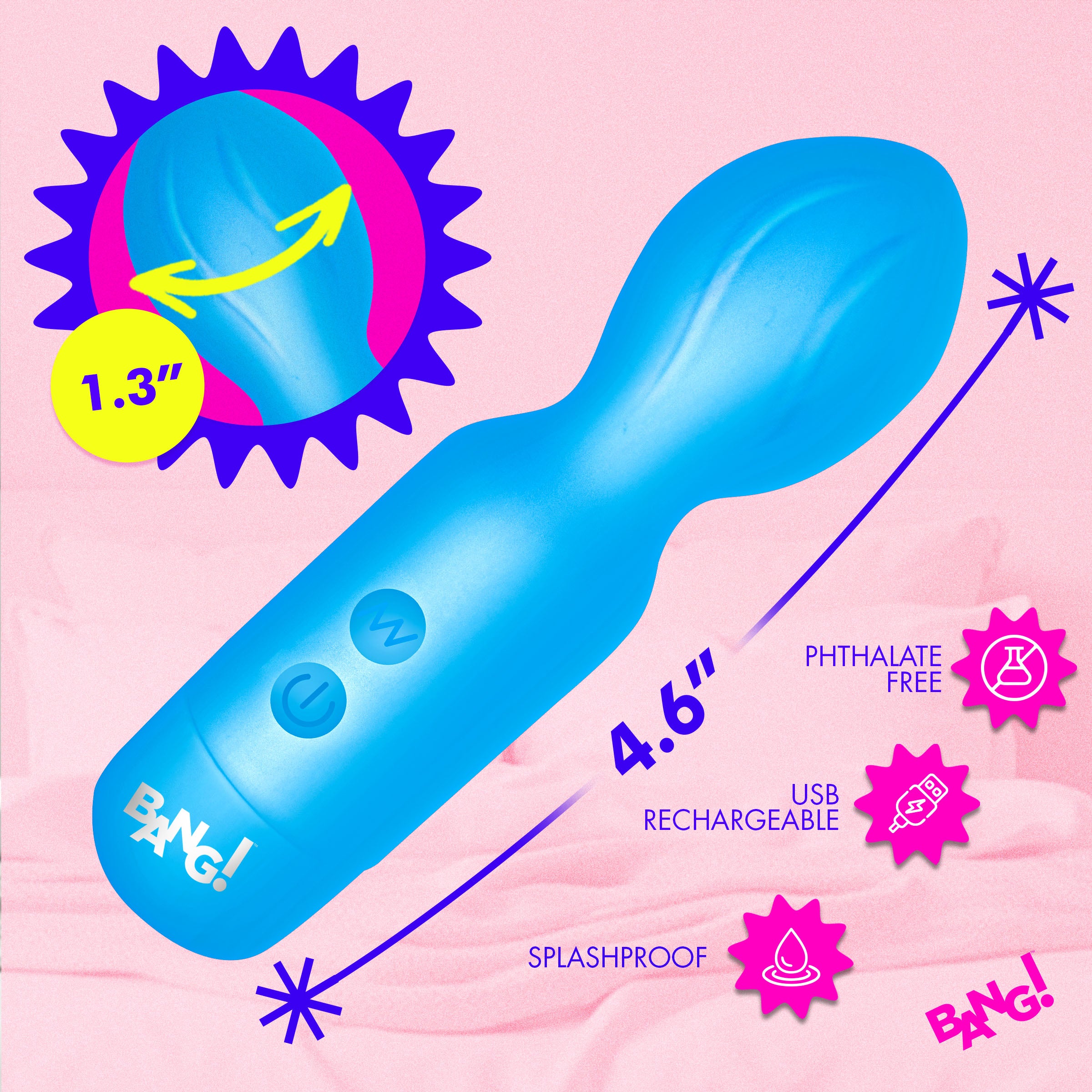 18X Vibrating Silicone Mini Wand