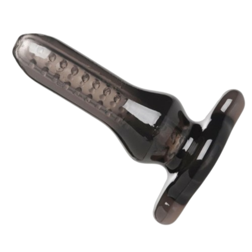 Textured multi-functional anal device, side view