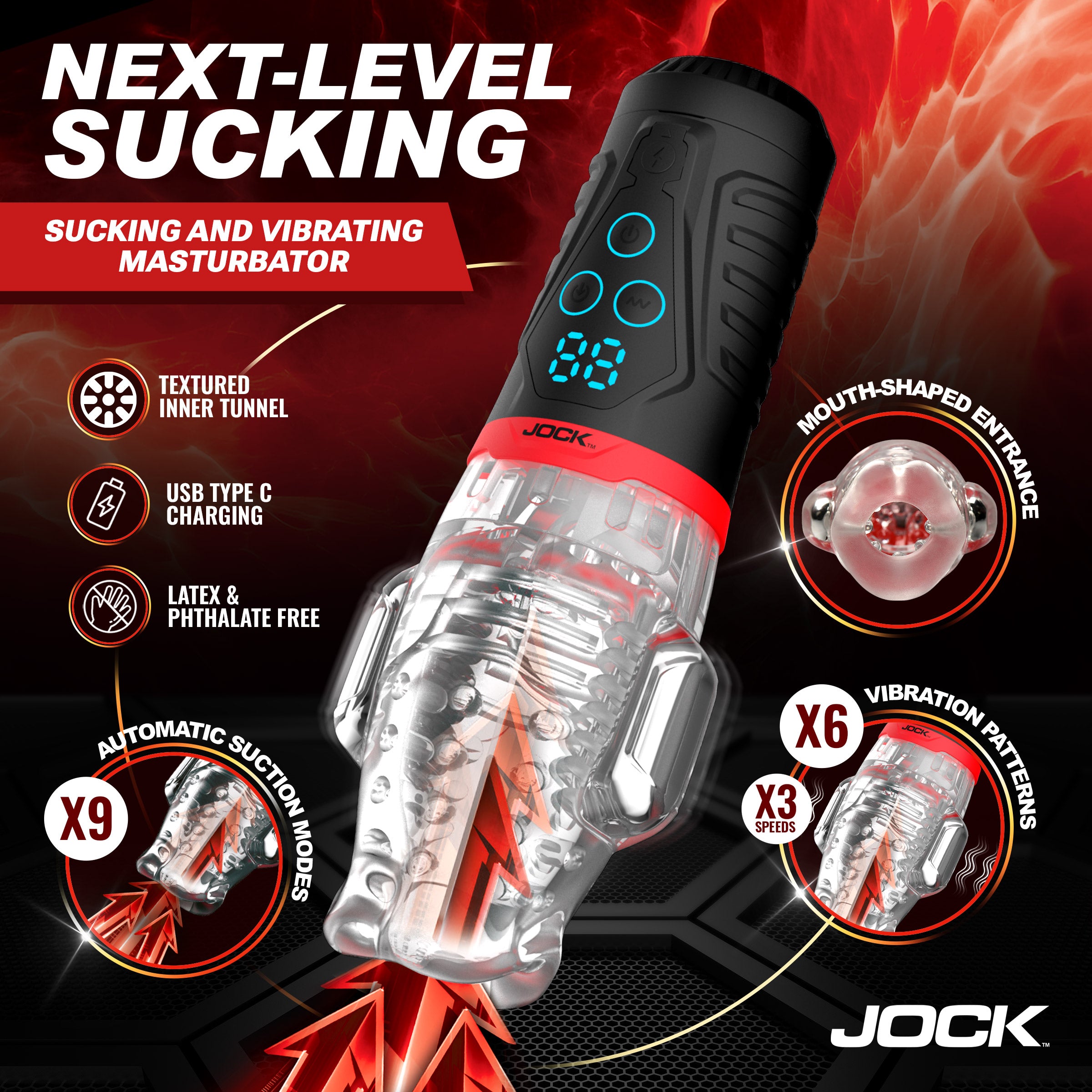 Power Suck Sucking & Vibrating Masturbator