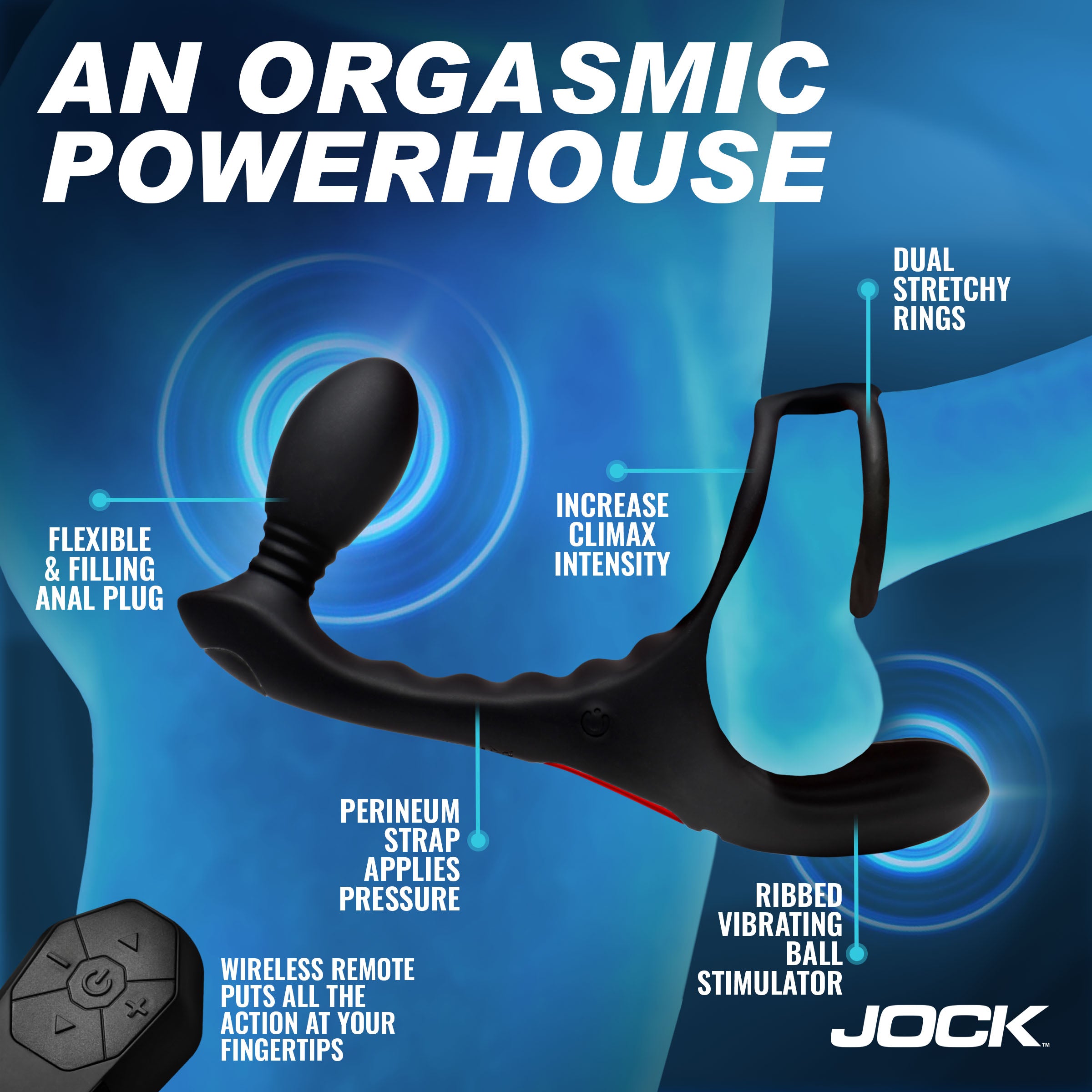 Triple Rush Vibrating C-Ring & Anal Plug w/ Remote