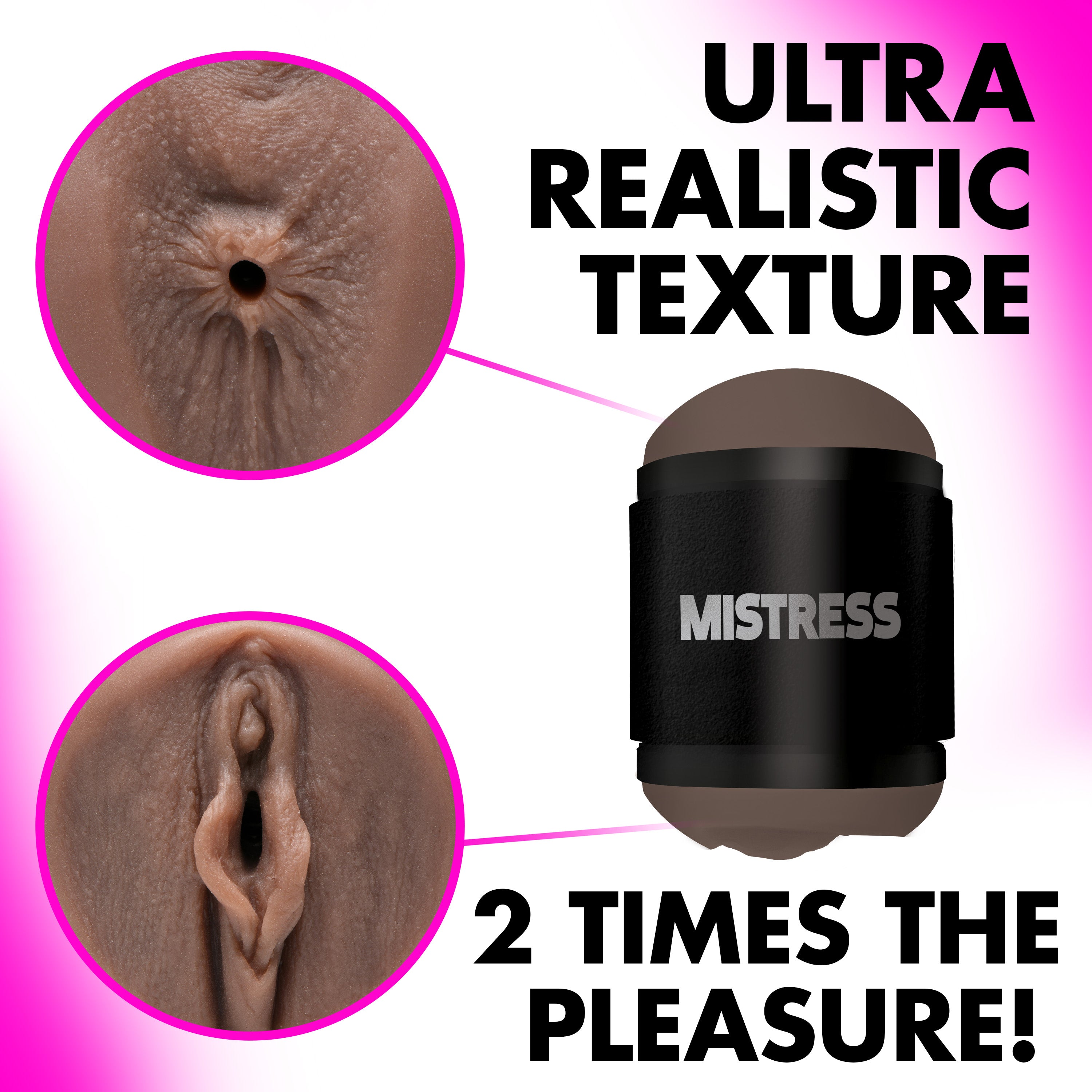 Double Shot Pussy and Ass Stroker - Dark