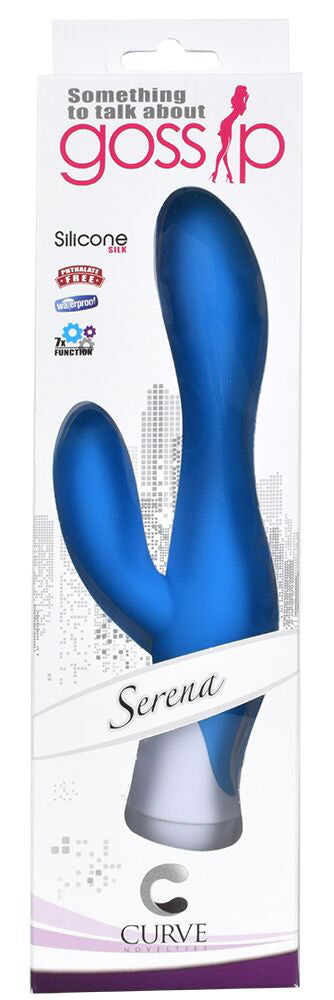 7 Speed Silicone Rabbit Vibrator - Blue