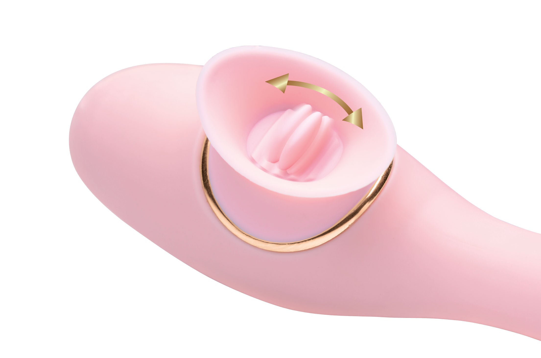 Bendable 2-in-1 Tongue Vibrator - Pink