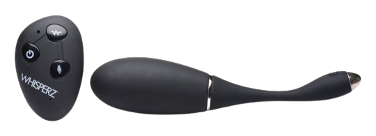 vibrating egg black with black remote side view sex toy numen wellness