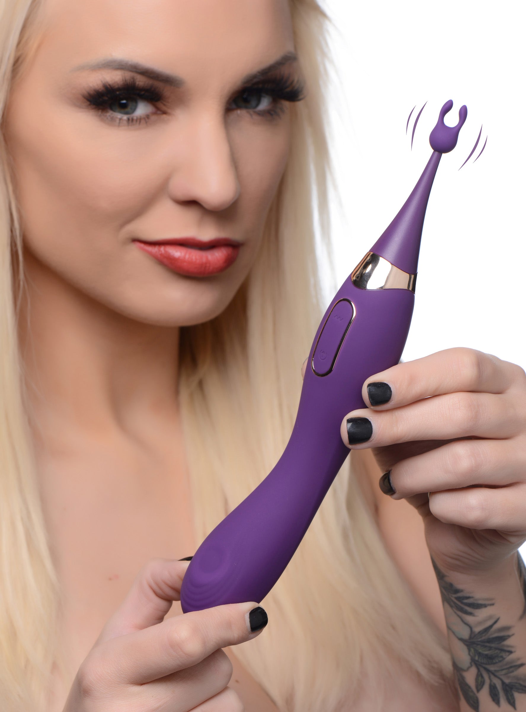 Pulsing G-spot Pinpoint Silicone Vibrator with Attachments