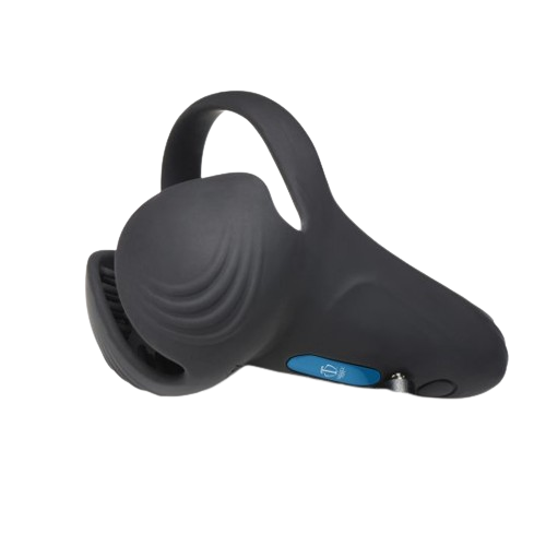 Black Vibrating Silicone Cock Ring under view sex toy numen wellness