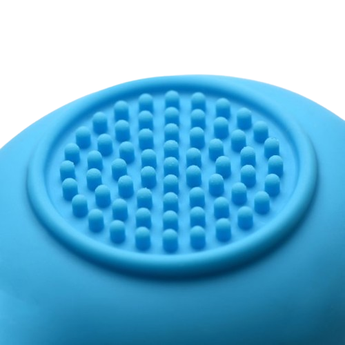 Ribbed feature on blue Silicone Cock Ring sex toy numen wellness