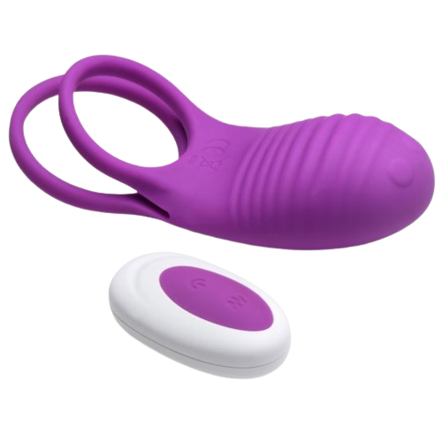 Purple Loops Cock Ring with Remote