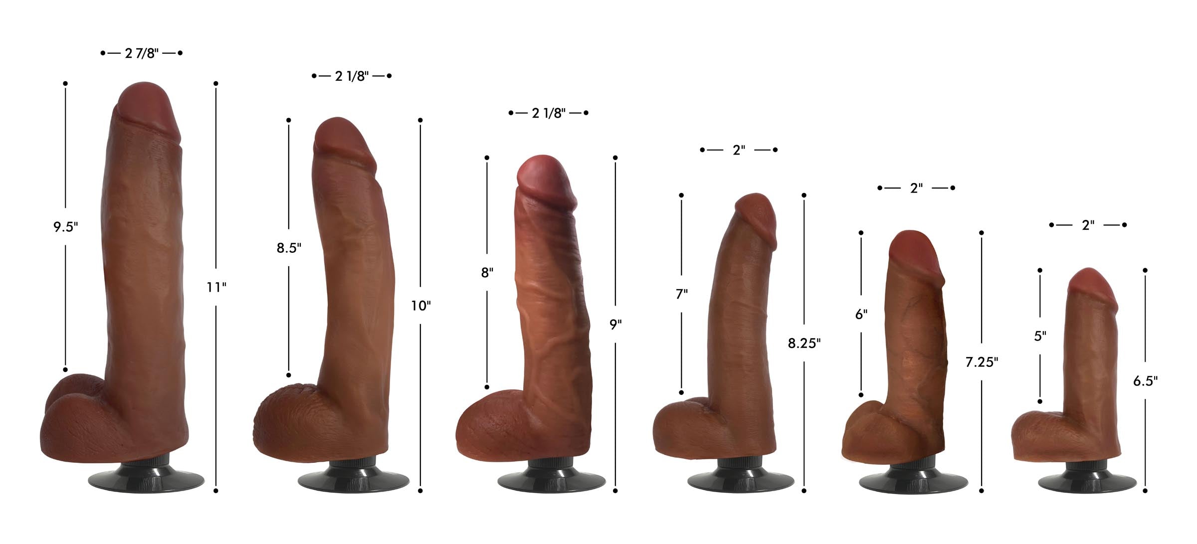 Medium Vibrating Dildo with Balls - 8 Inch Realistic Vibrators - Tan