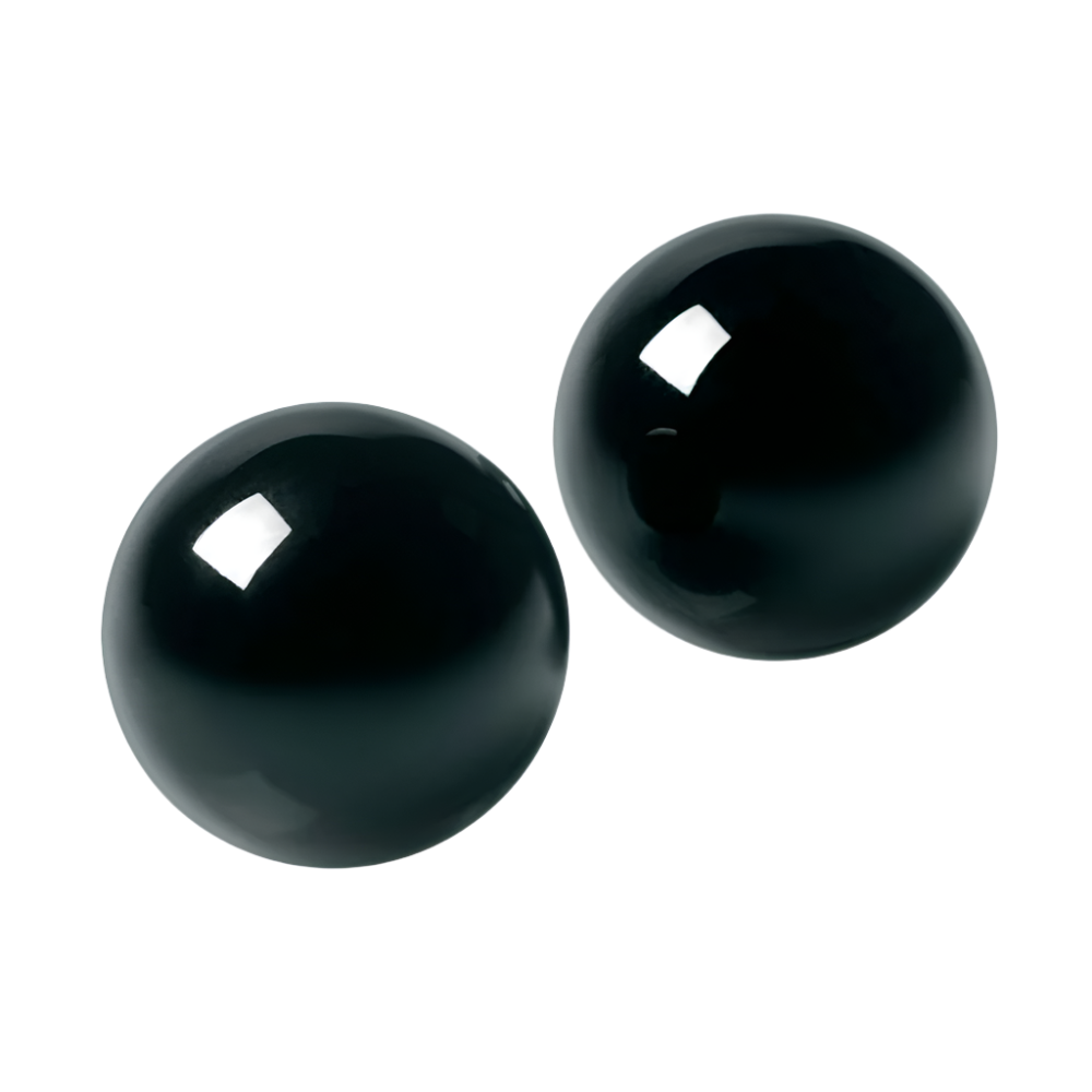 Green glass Kegel Balls - Close-up view of Jaded Ben Wa Kegel Balls
