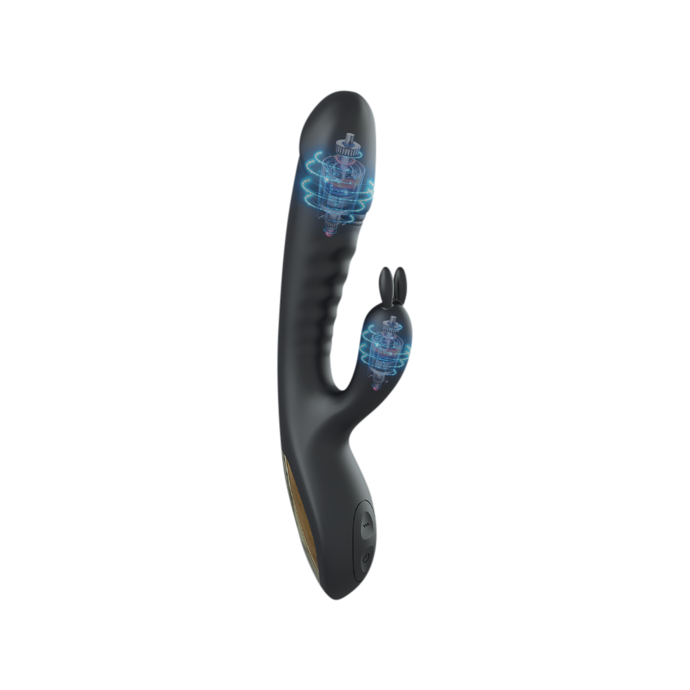 Black Luxury Rabbit Vibrator for Women Powerful G Spot Clitoris Stimulator Rechargeable Silent Sex Toy Numen Wellness