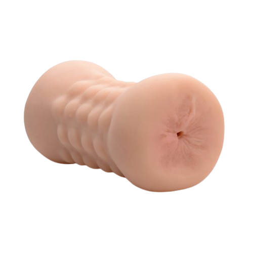 anal side view of the pocket pussy sex toy skin color sex toy numen wellness