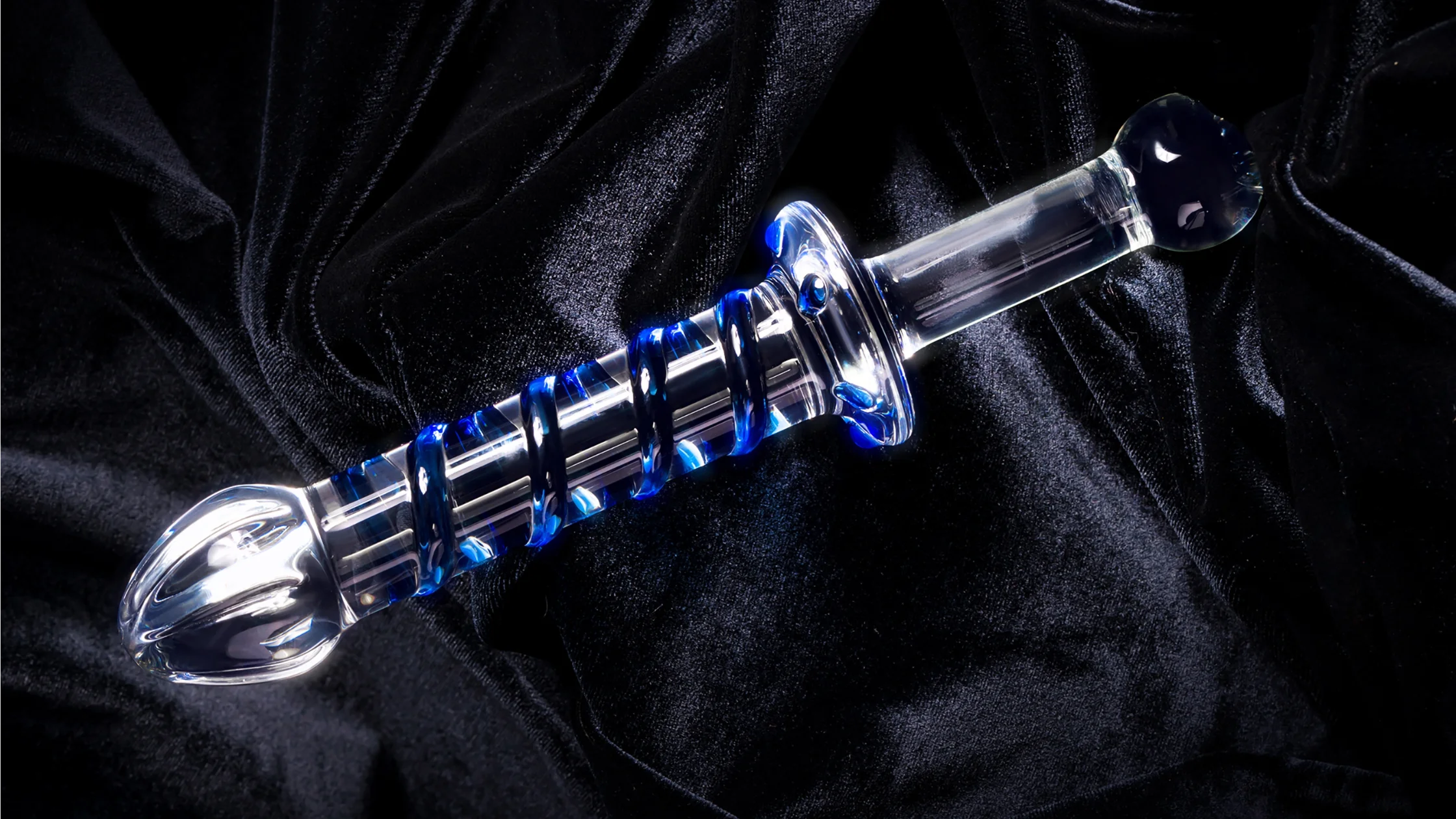 glass didlo blue blake sheet sex toy numen wellness