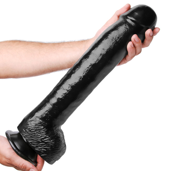 The Black Destroyer Huge 17 Inch Dildo, PVC