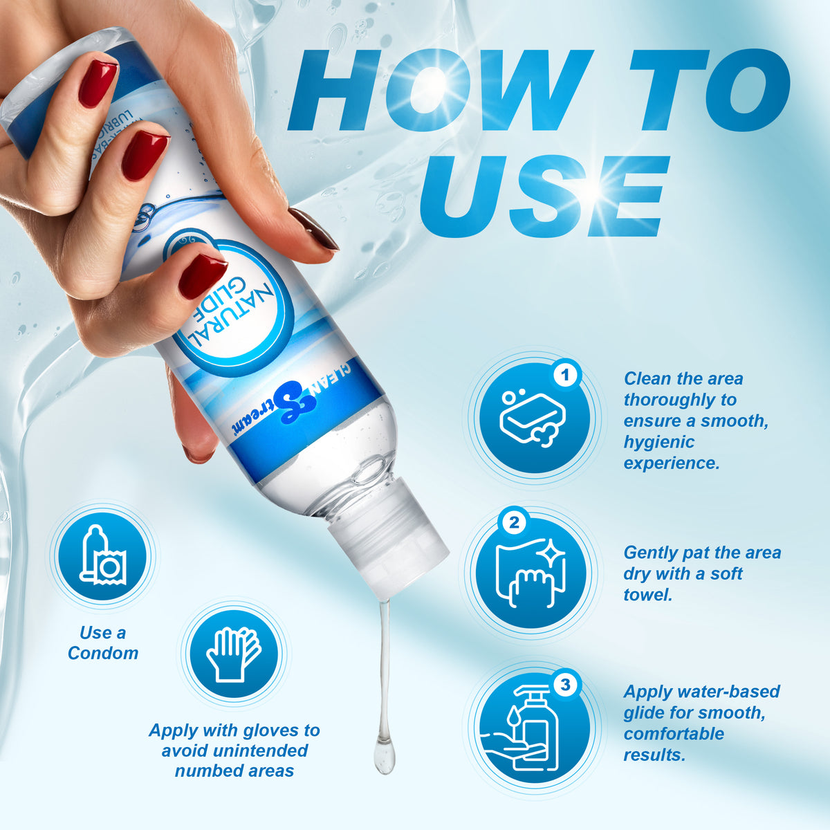 CleanStream Water-Based Anal Lube 8 oz – lubricant (view 5)