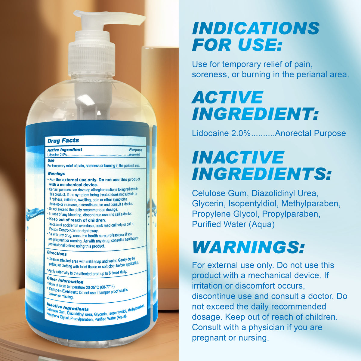 Clean Stream Relax Desensitizing Anal Lube 17 oz – lubricant (view 4)