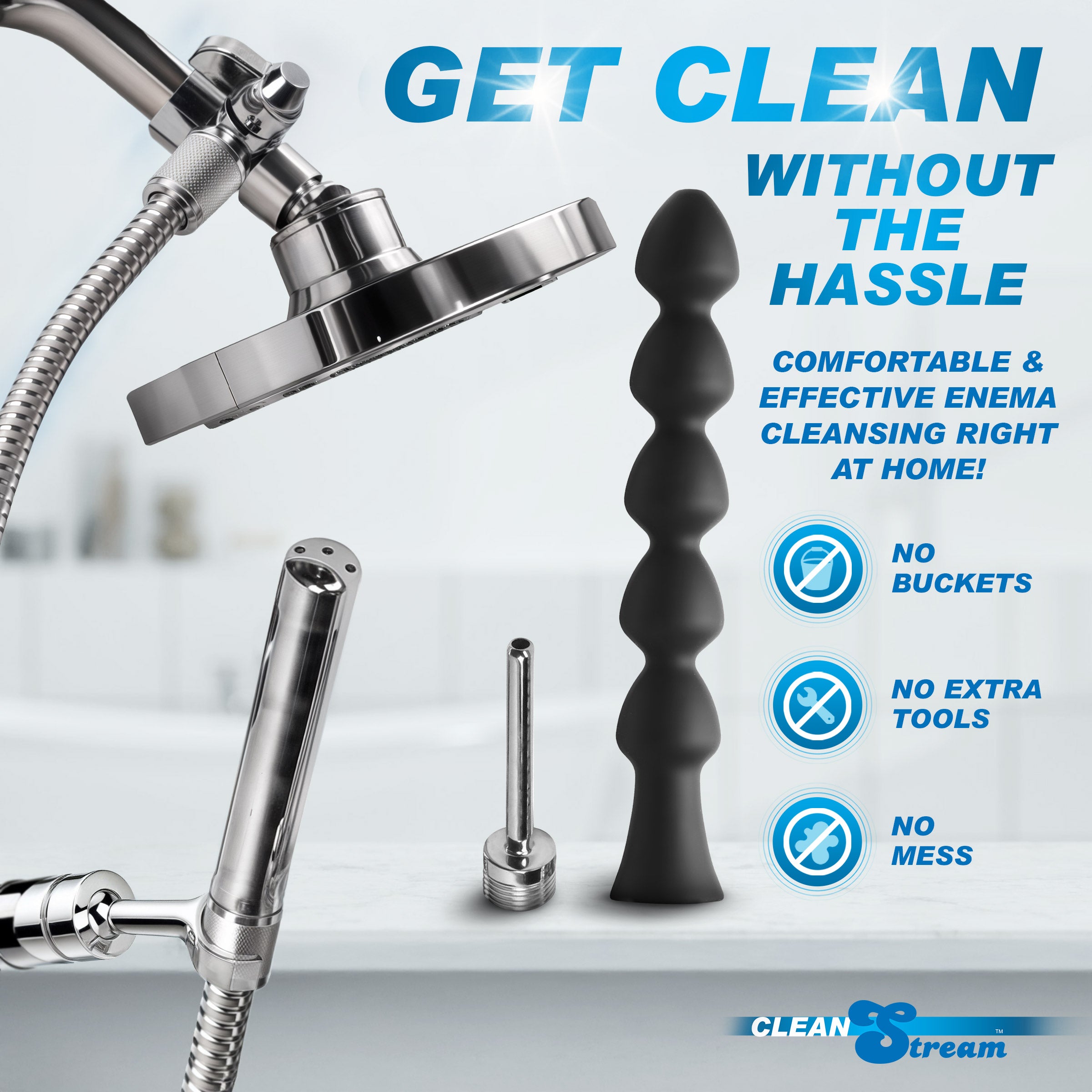 Easy Flow Enema Cleansing Kit with Silicone Attachment