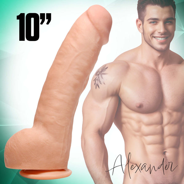 Raging Cockstars Annihilating Alexander 10 Inch Realistic Dildo, TPE