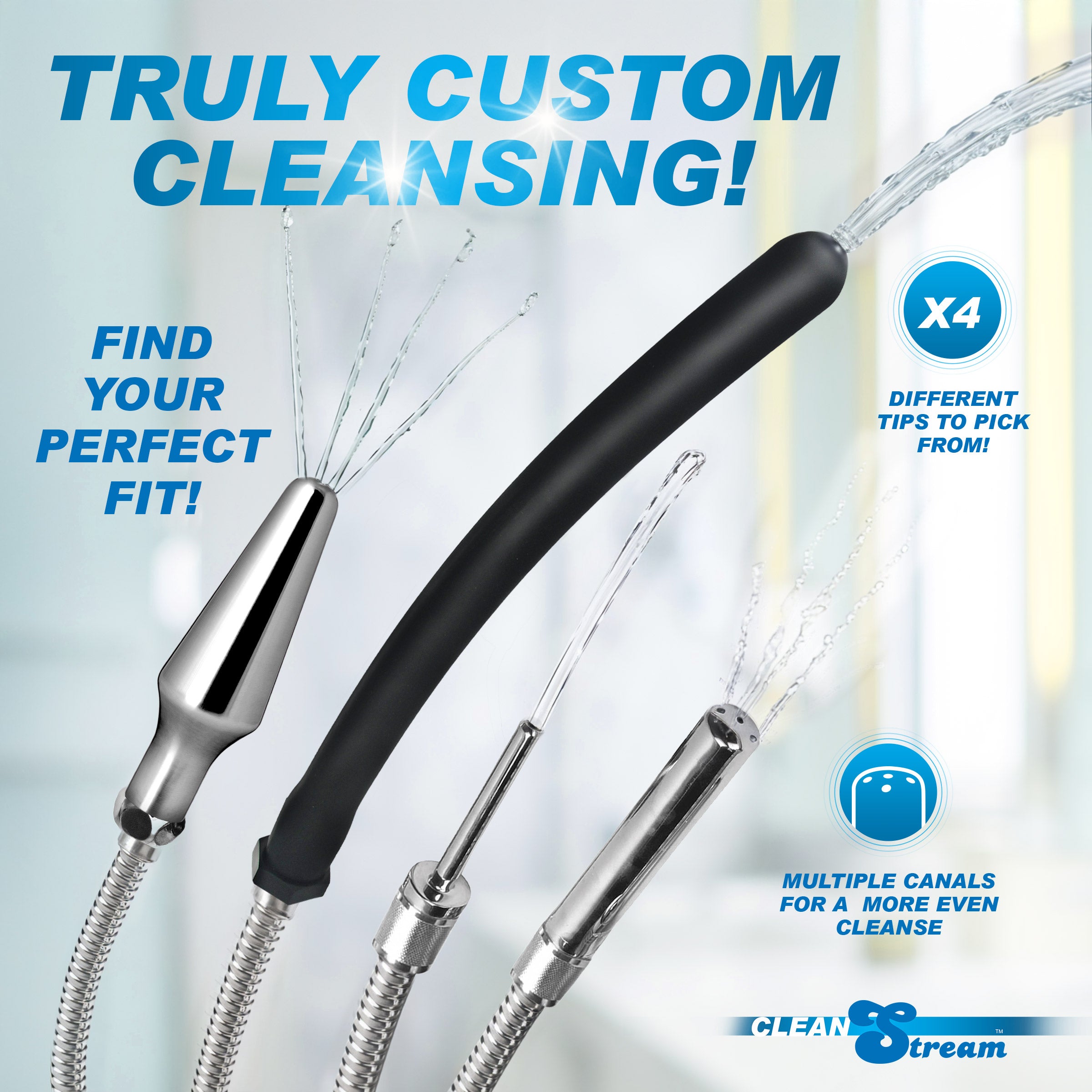All In One 4 Tip Shower Enema System
