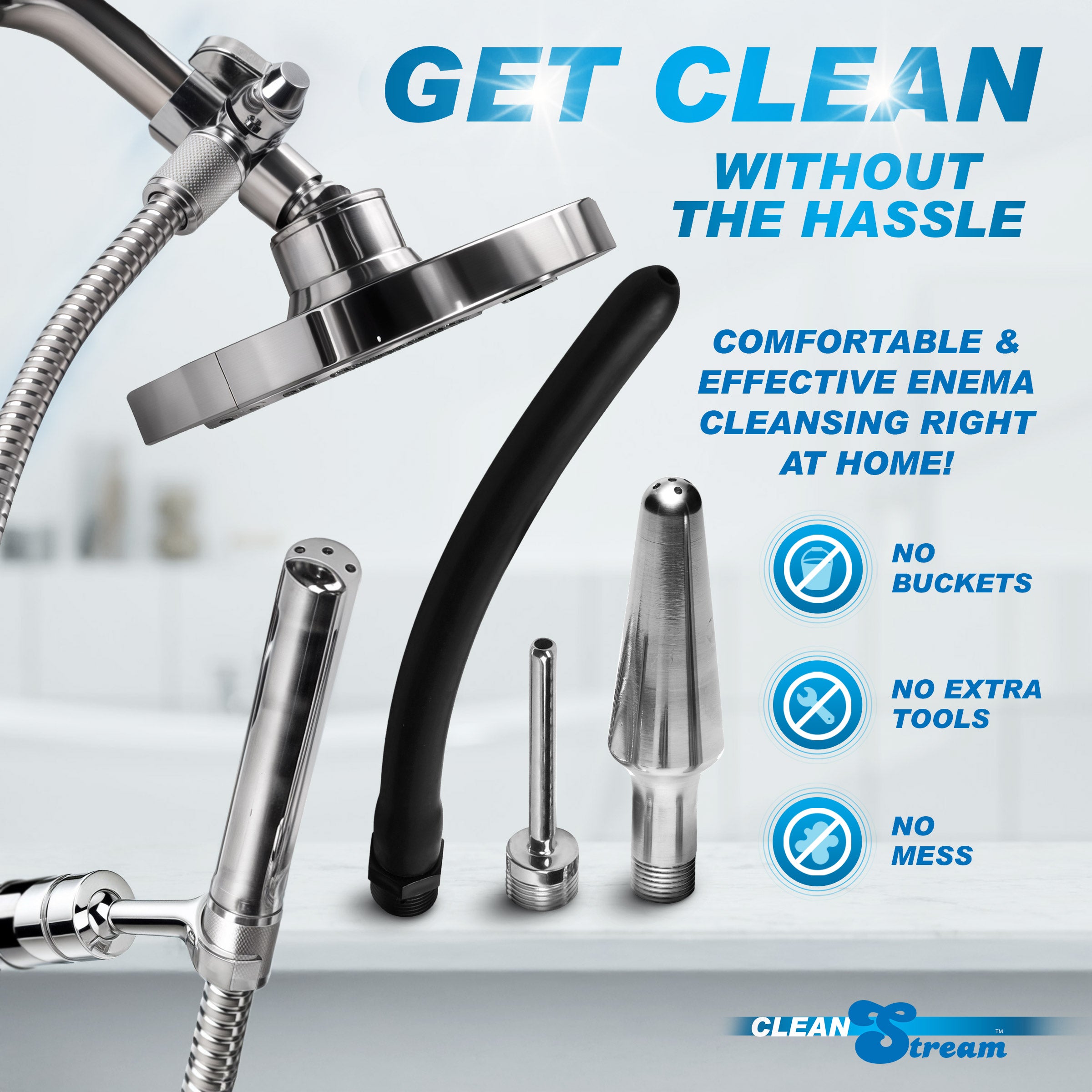 All In One 4 Tip Shower Enema System