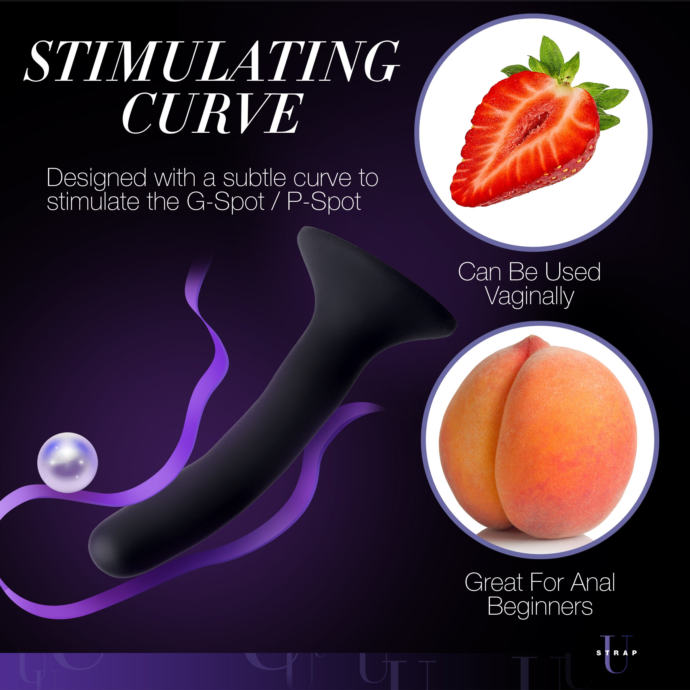 Black Silicone Strap-On Dildo - Small