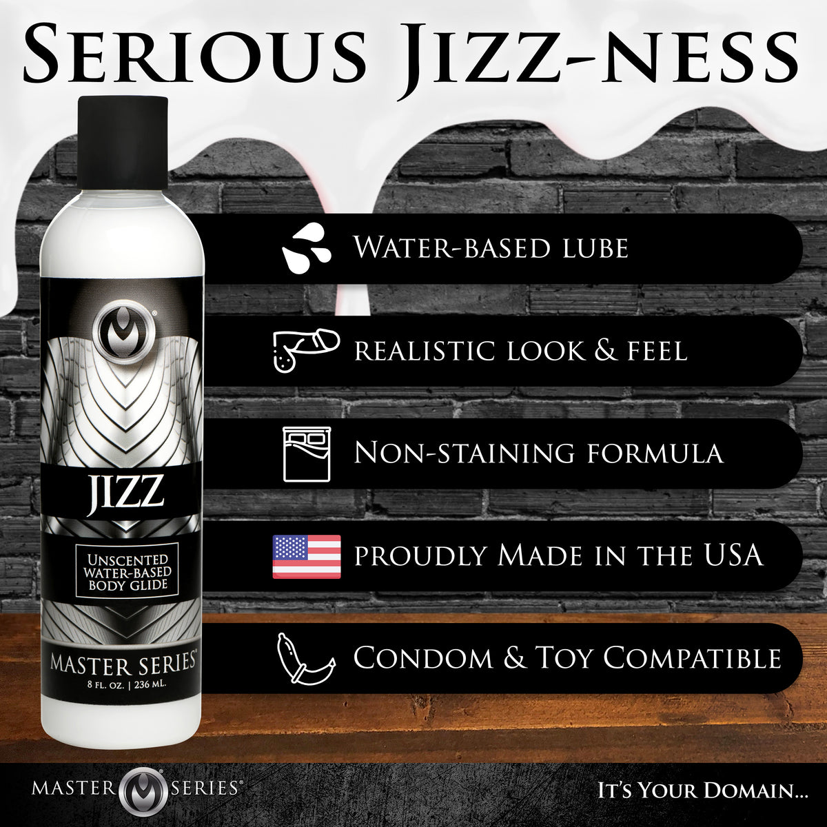 Jizz Unscented Water-Based Lube 8oz – lubricant (view 3)