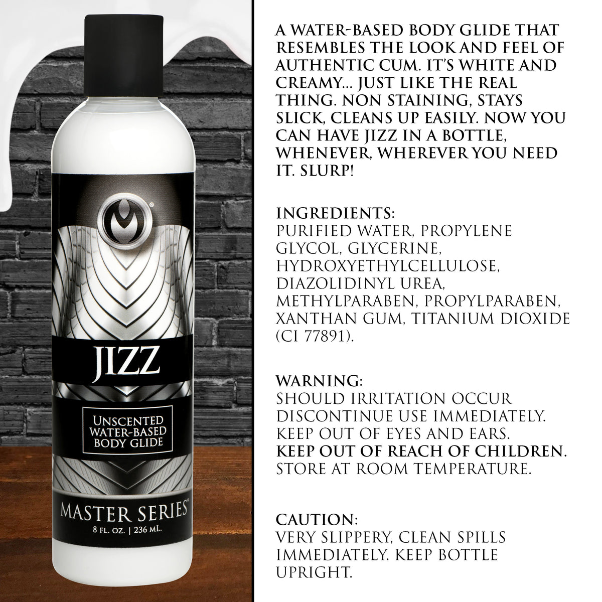 Jizz Unscented Water-Based Lube 8oz – lubricant (view 6)