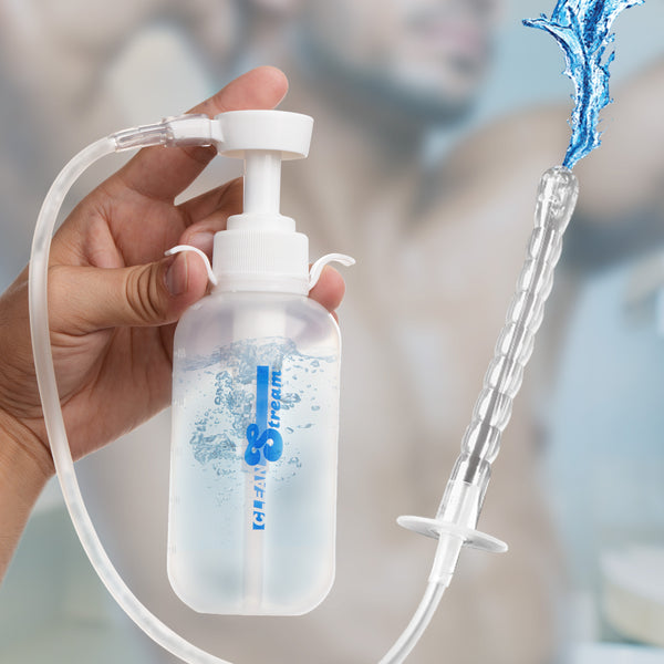 Pump Action Enema Bottle with Nozzle – enema and douche