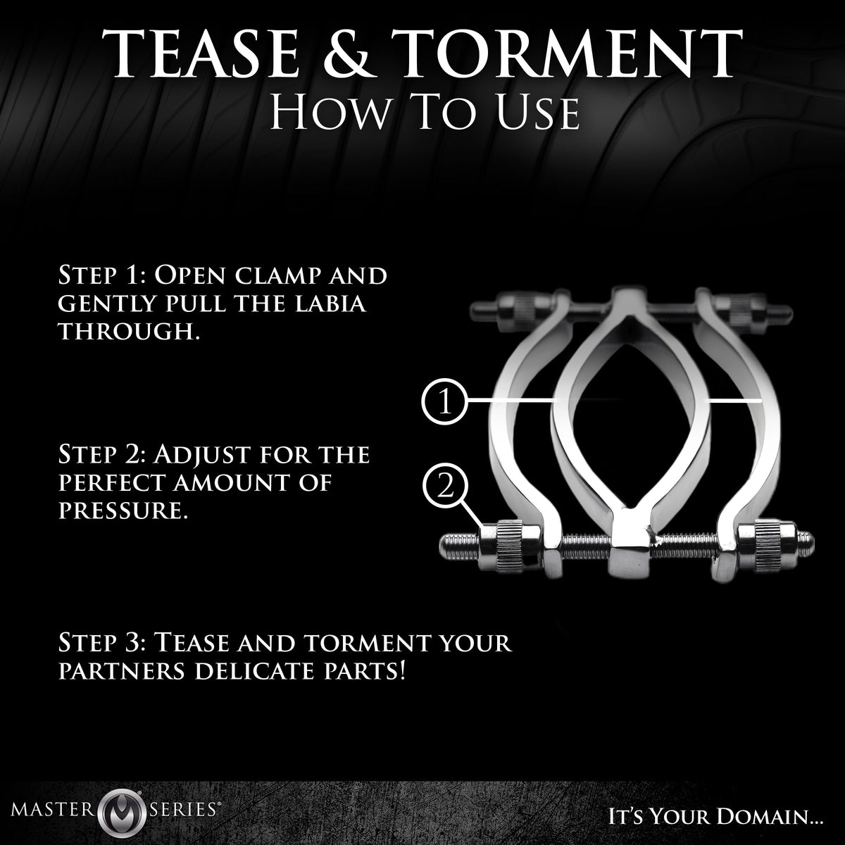 Stainless Steel Adjustable Pussy Clamp – masturbator, Metal (view 7)