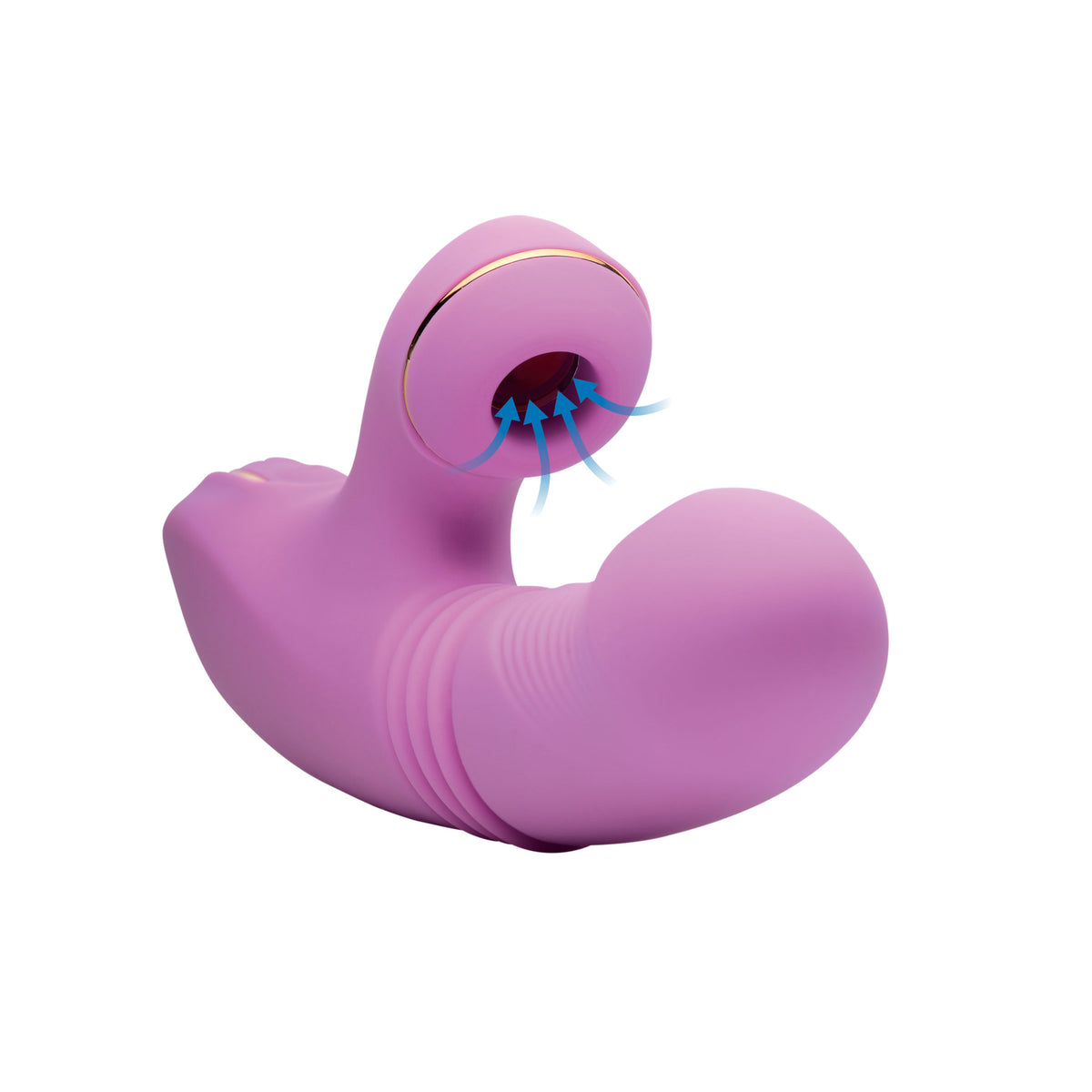 Shegasm Thrusting Suction Rabbit – rabbit vibrator, Silicone (view 6)